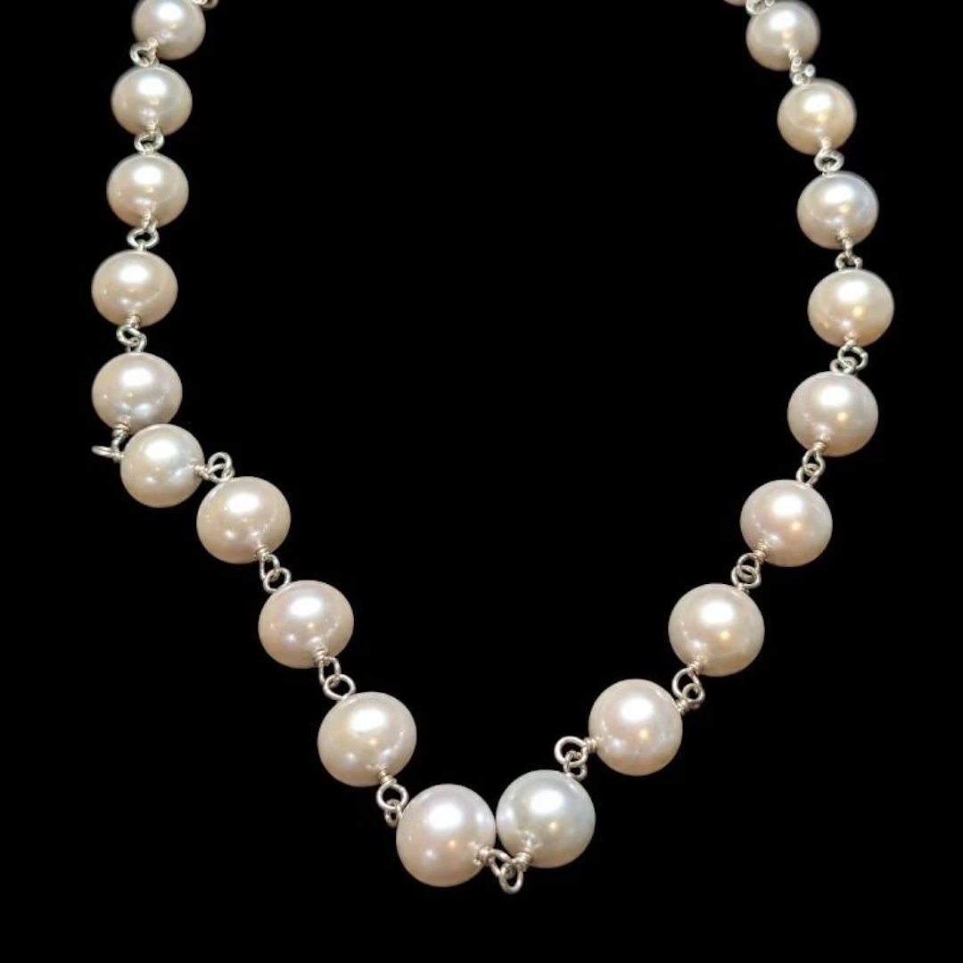 $500, silver(21.87g), pearl necklace 16", retail