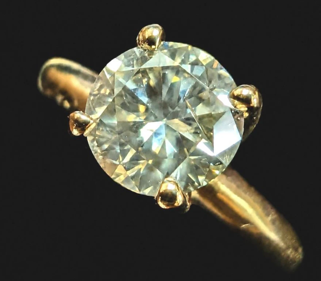 $9660, 14K(2.75g), NATURAL DIAMOND (1ct)RING, size