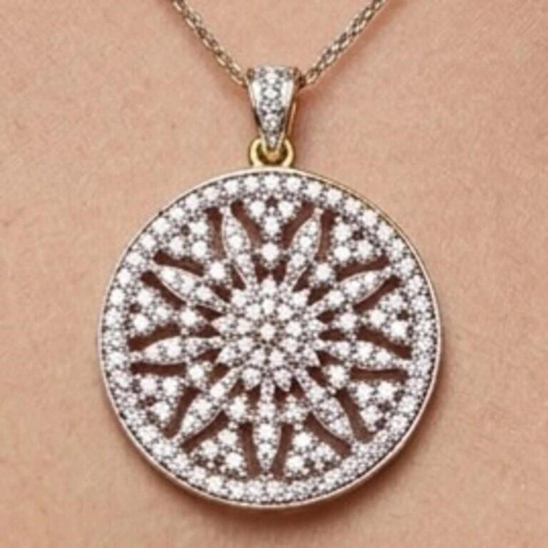 Gold-Plated Silver 3.25g Cz 0.2ct Pendant