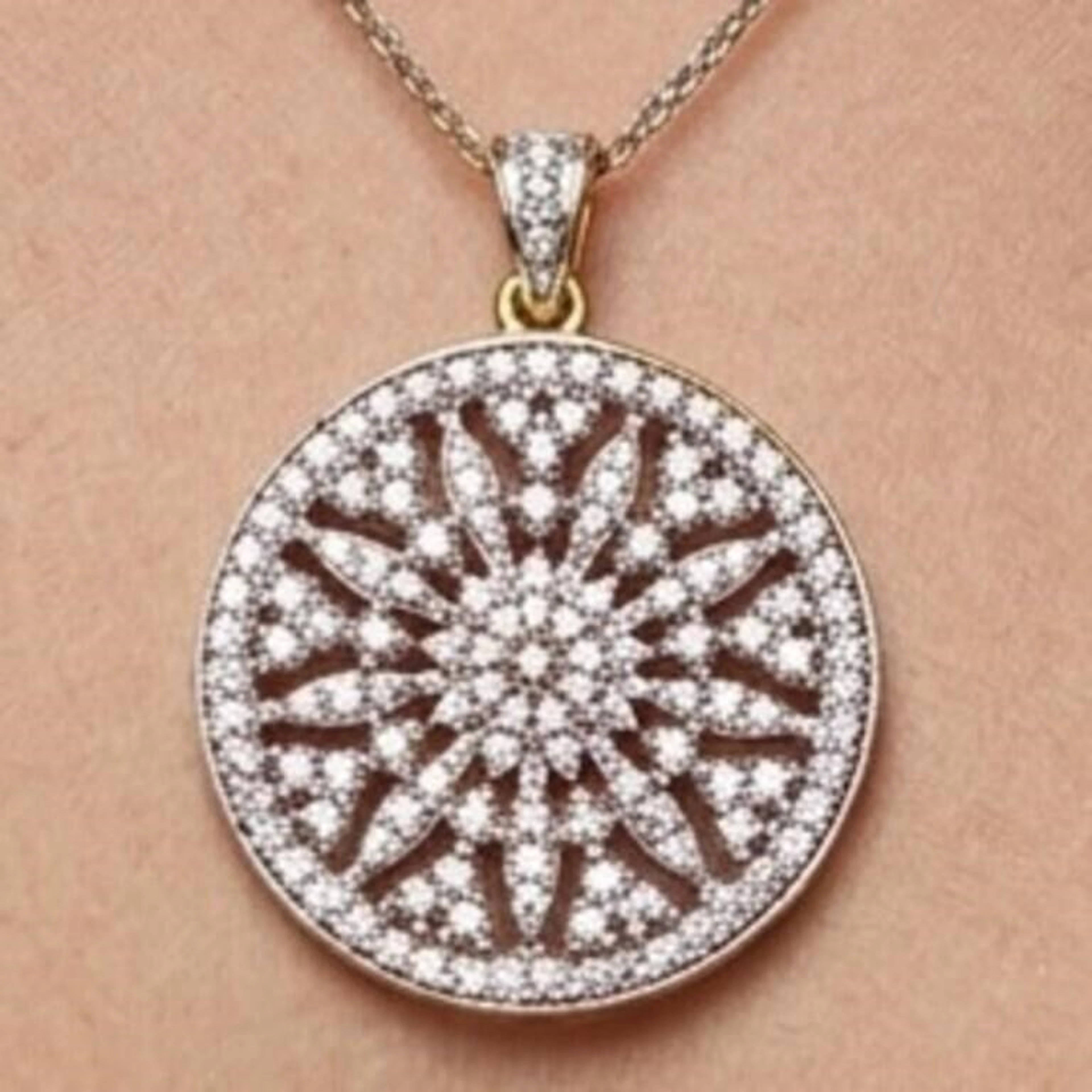Gold-Plated Silver 3.25g Cz 0.2ct Pendant