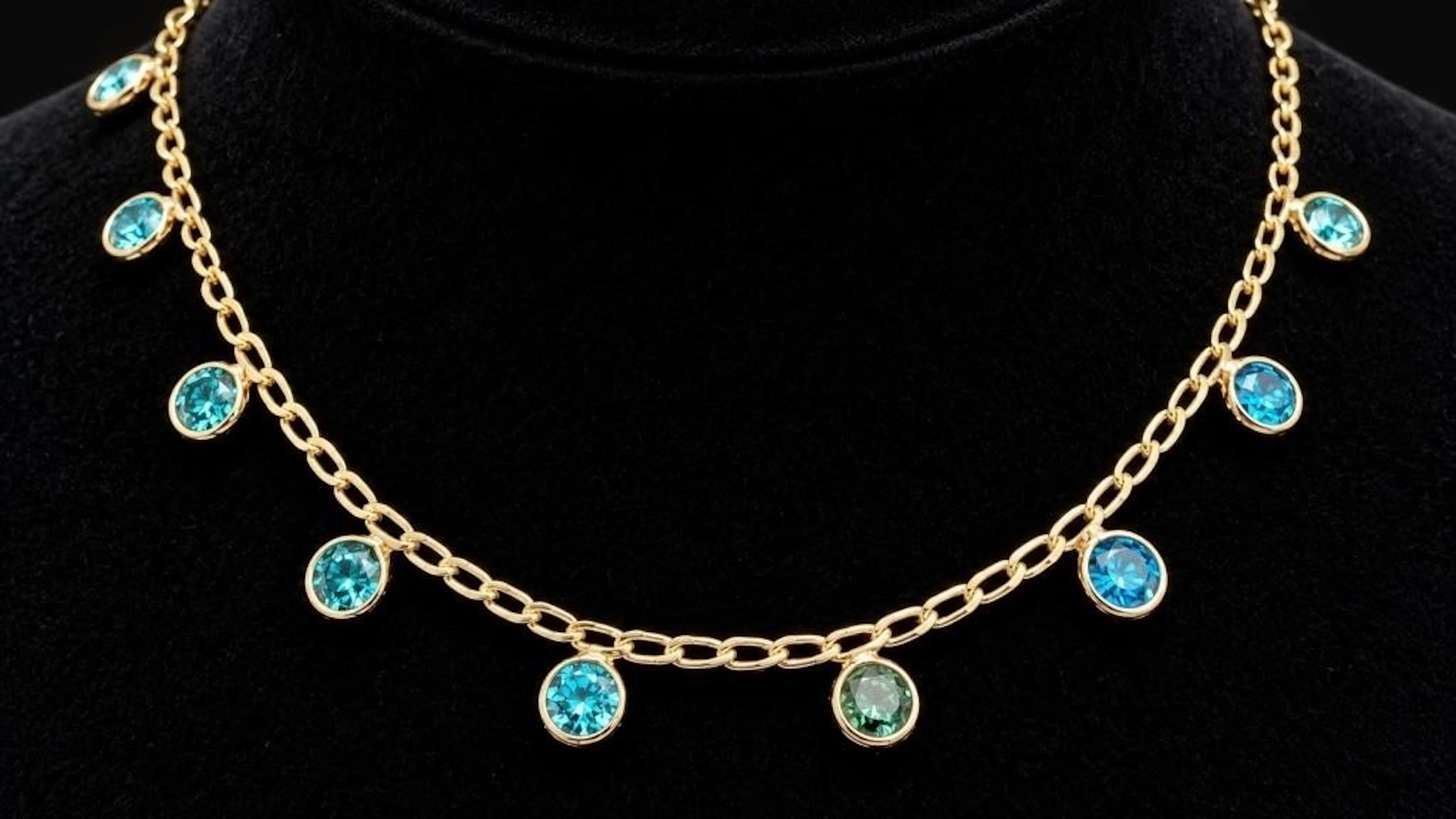 $7000, 10k(3.55g), lab diamond (2.7ct)necklace 19"