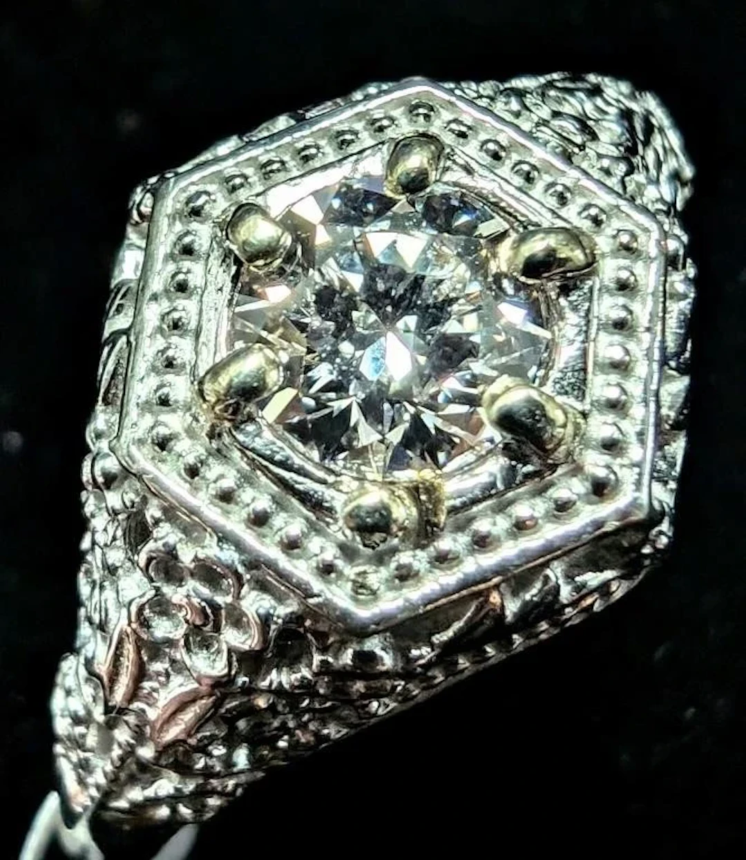 $7500, 14k(4.4g), LAB DIAMOND (0.55ct)ring, size 7