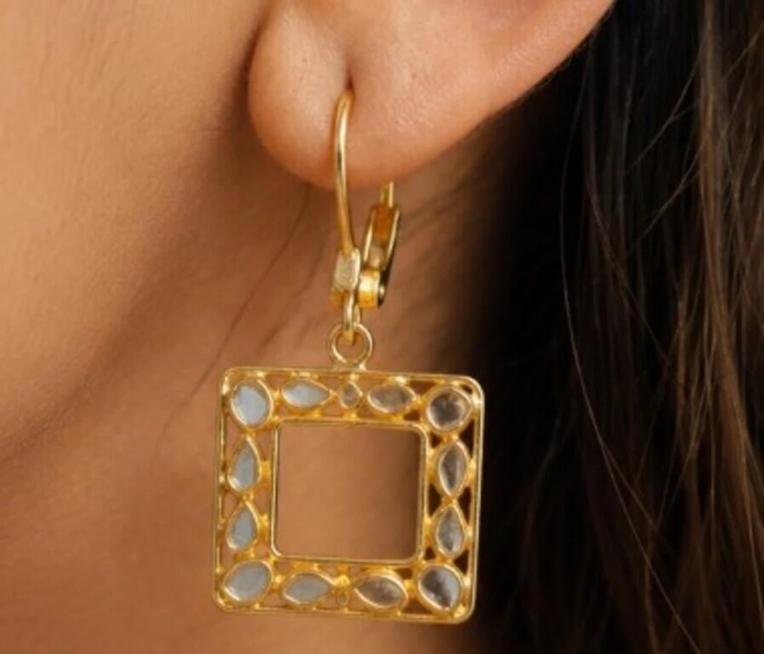 $240, SILVER(2g), ROSE CUT (0.12ct)EARRINGS, retai