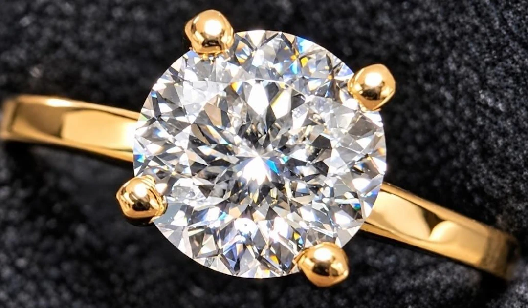 $1730, 10k(1.96g), moissanite (1ct)ring, size 6, a