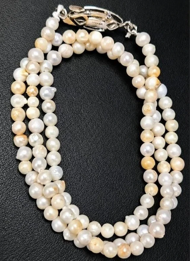 $200, silver fresh water pearl necklace 16", MSRP