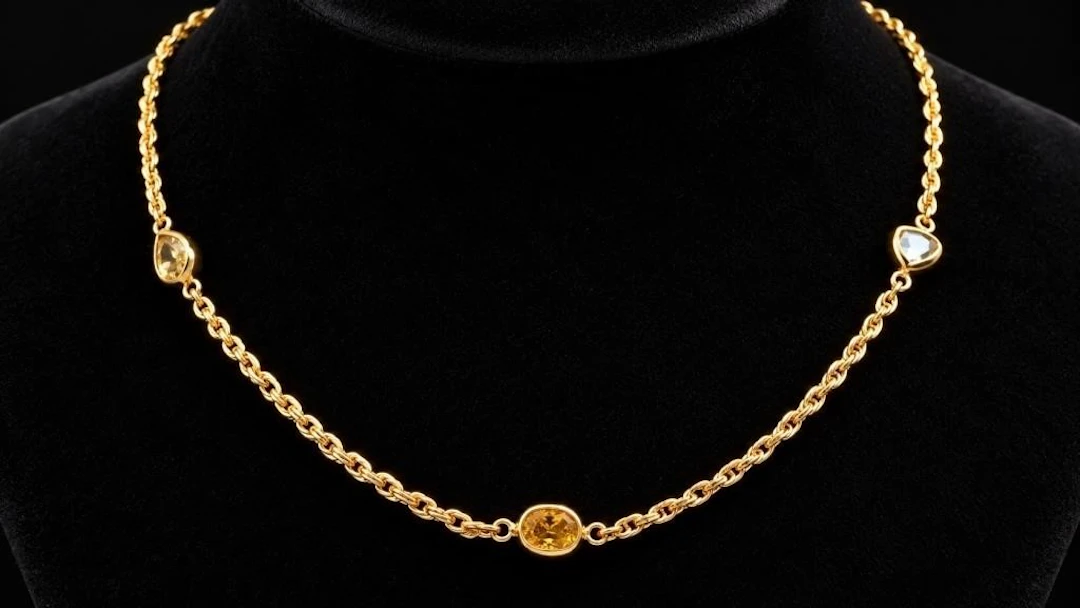 $4115, 10k(2.35g), diamond (1.5ct)pendant 19", ap
