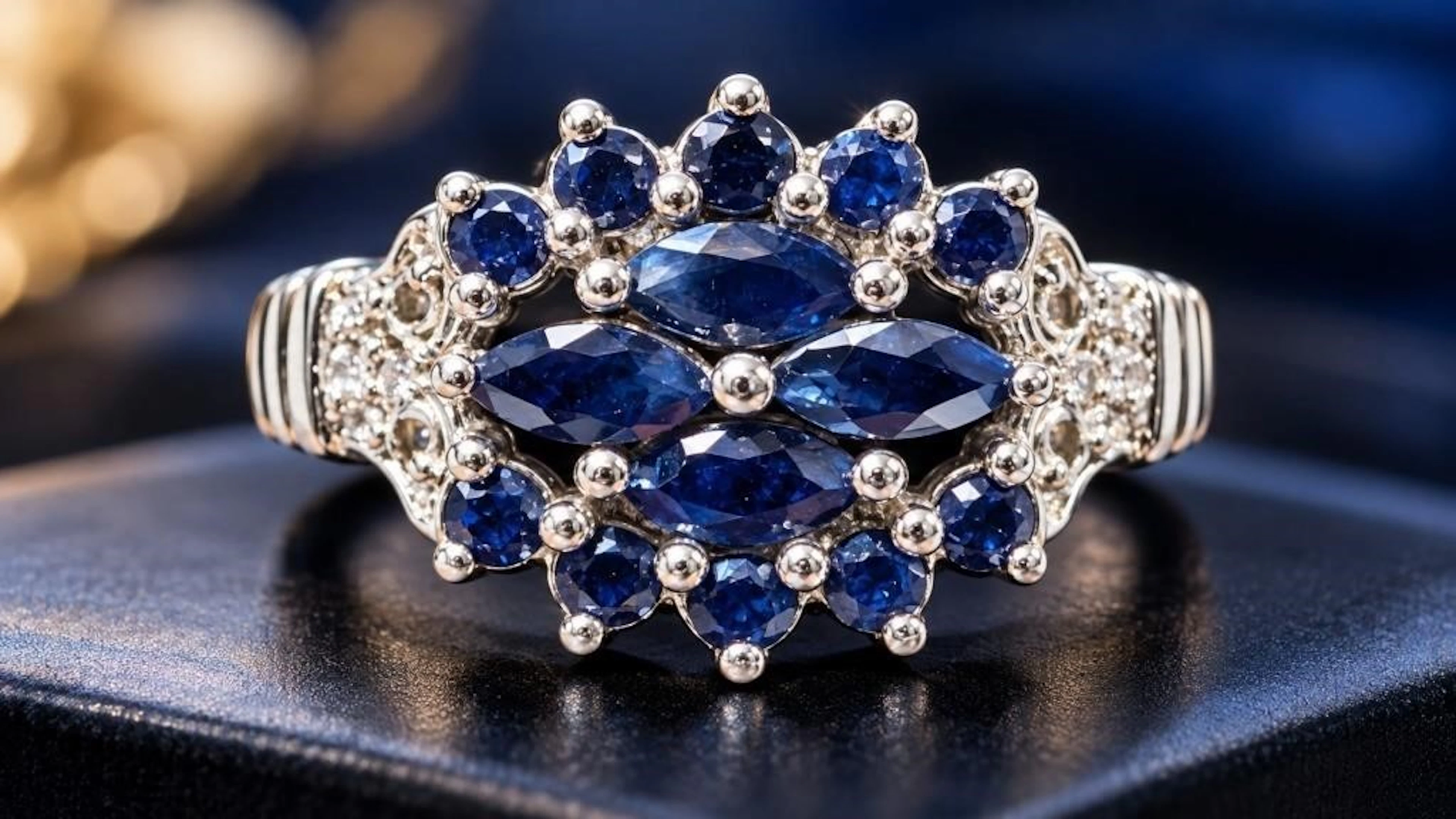 $120, Silver(3.8g), SapphireRing, size 6, appraise