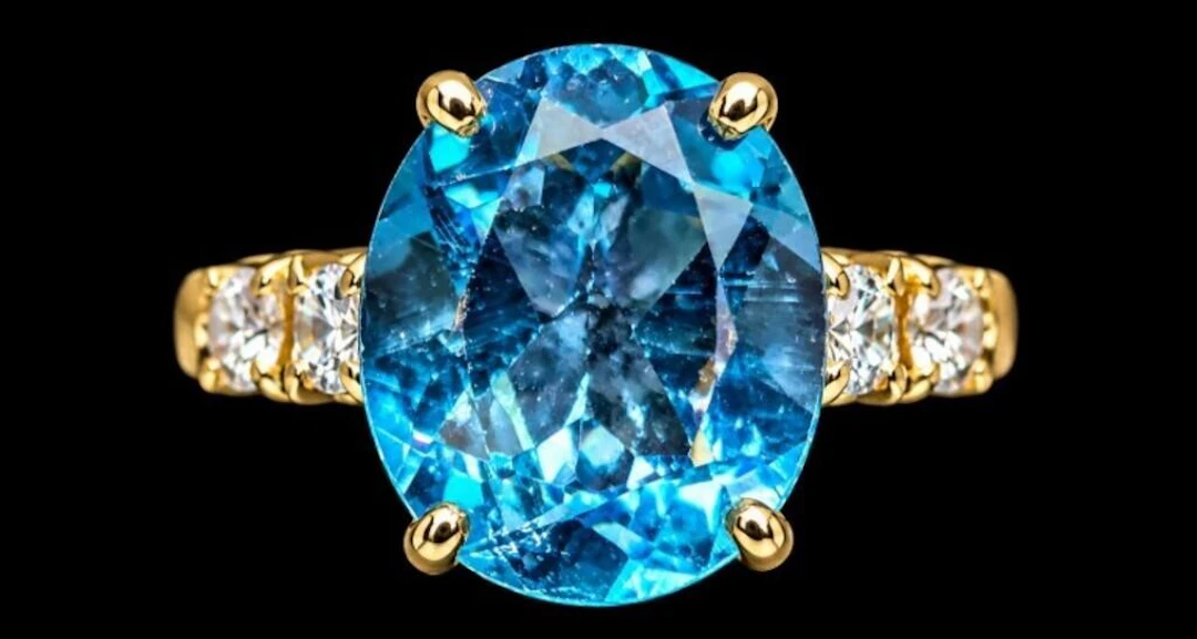 $1575, 10k(1.4g), topaz (2.27ct), lab diamond (0.0