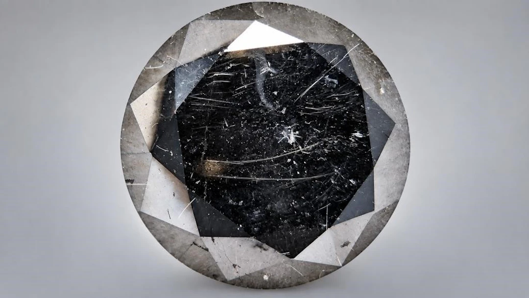 $6000, Treated black diamond (11.95ct)gemstone, re