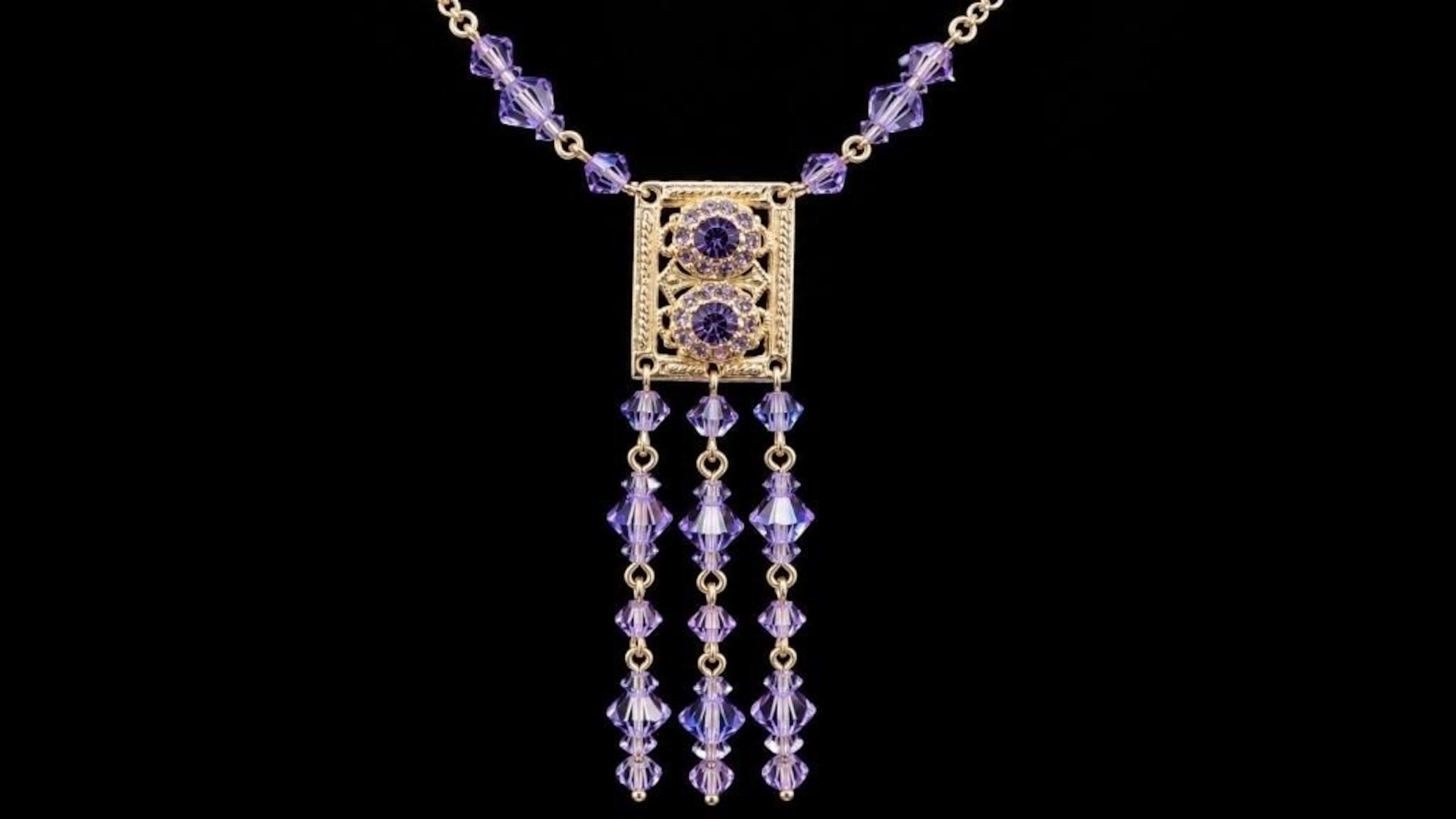 $760, silver(10.7g), crystalnecklace 26", retail