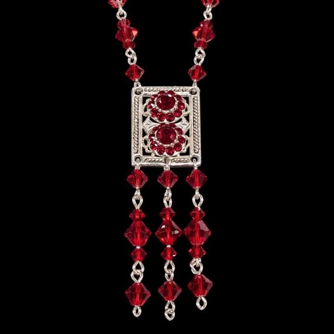 $500, silver(9.93g), gemstone necklace 18", ret