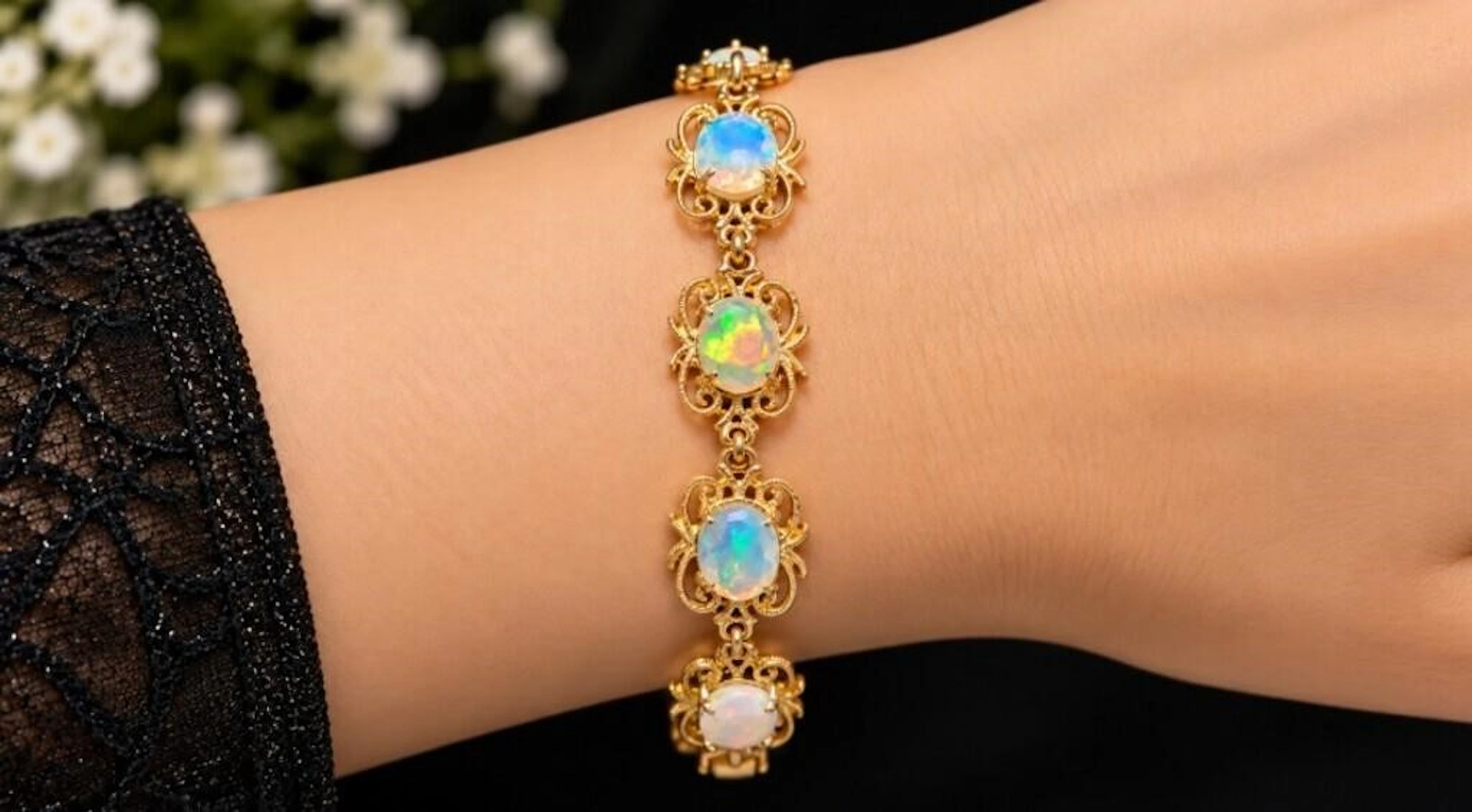 $12000, 10k(10.5g), opal (11.6ct)bracelet 7.5", r