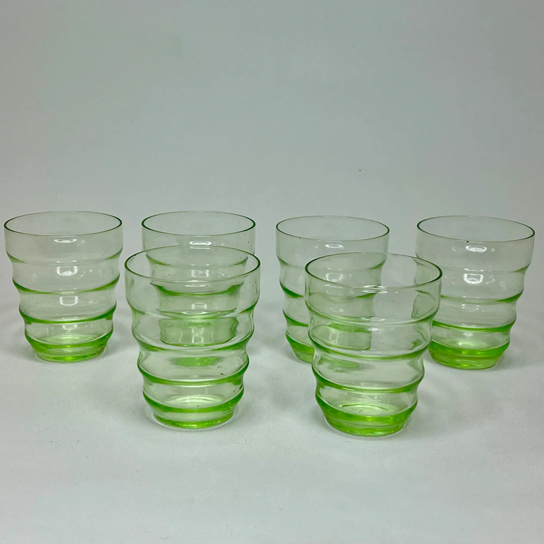 Glas / Dricksglas (uranlas) modell "Ring" – William Stenberg