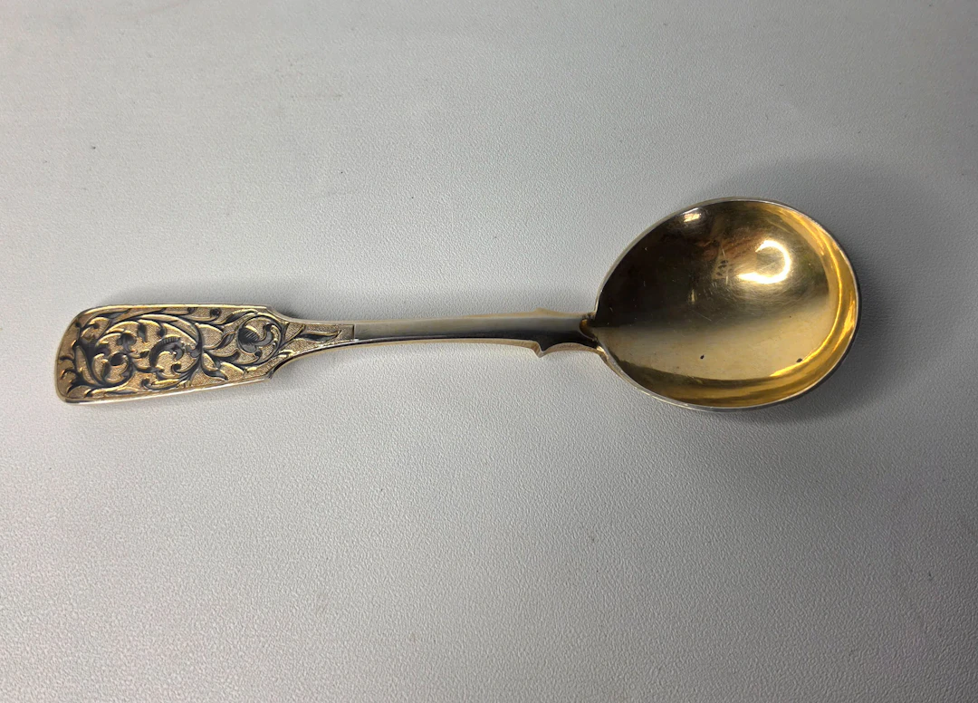 Rysk Silversked i Niello & Guld – S:t Göran och Draken, Moskva 1853, 68 gram
