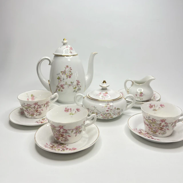 Kaffeservis / Porslinsservis (Modell "Hagtorn") – Rörstrand, 1900-tal