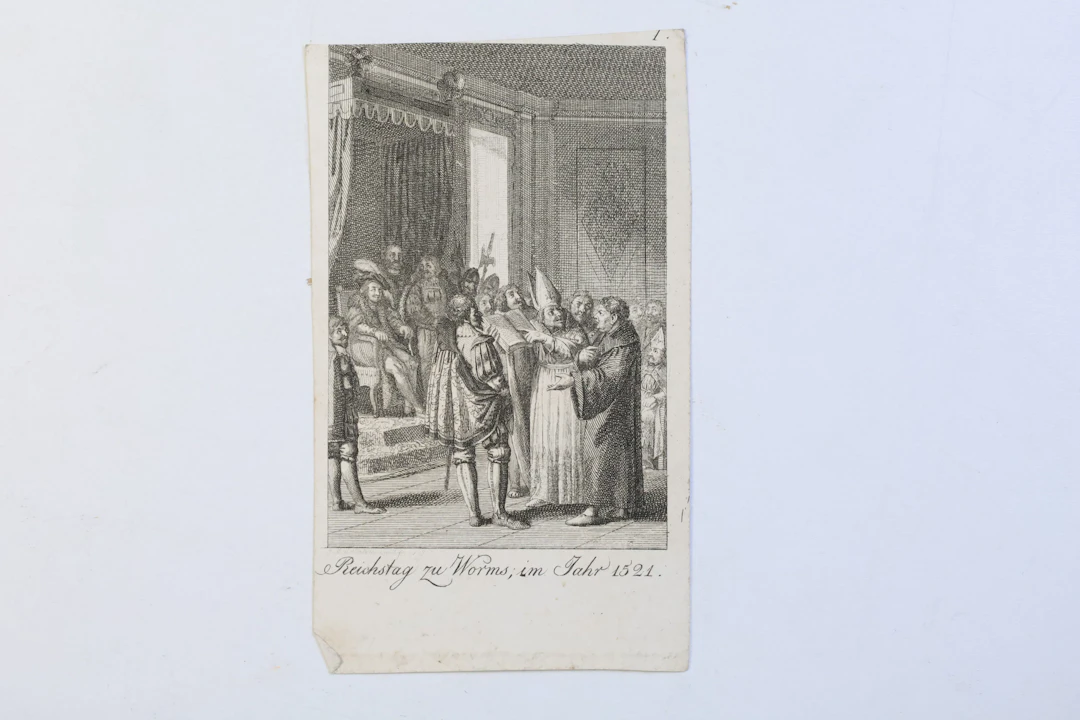 TYSKLAND – RIKSDAGEN I WORMS 1521, MARTIN LUTHER INFÖR KEJSAR KARL