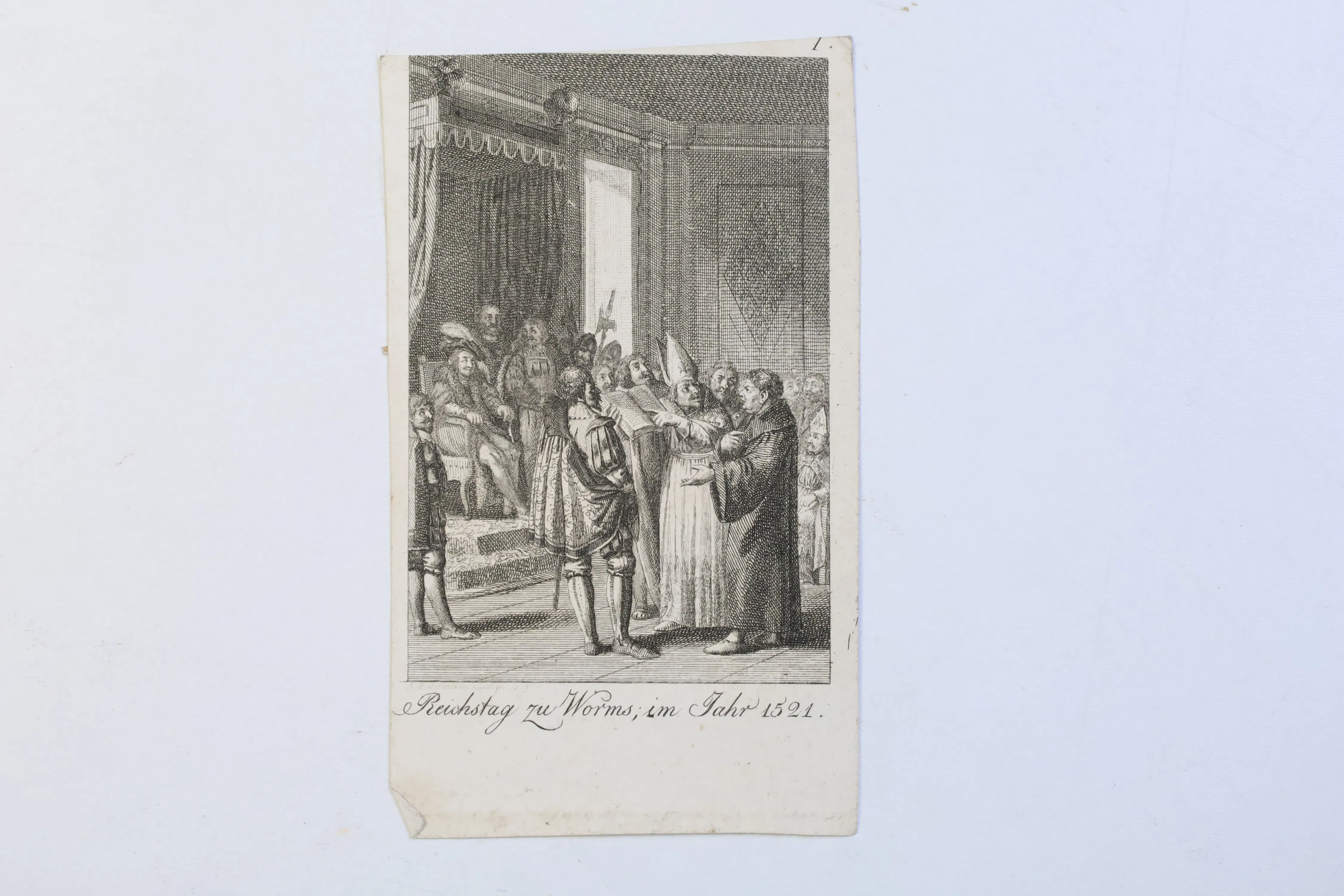 TYSKLAND – RIKSDAGEN I WORMS 1521, MARTIN LUTHER INFÖR KEJSAR KARL