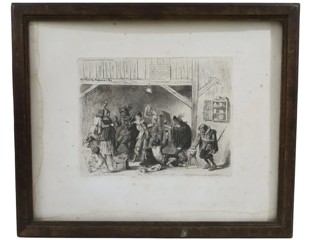 FRANKRIKE/ITALIEN. "Vue de Naples au Chateau Neuf". Kopparstick efter