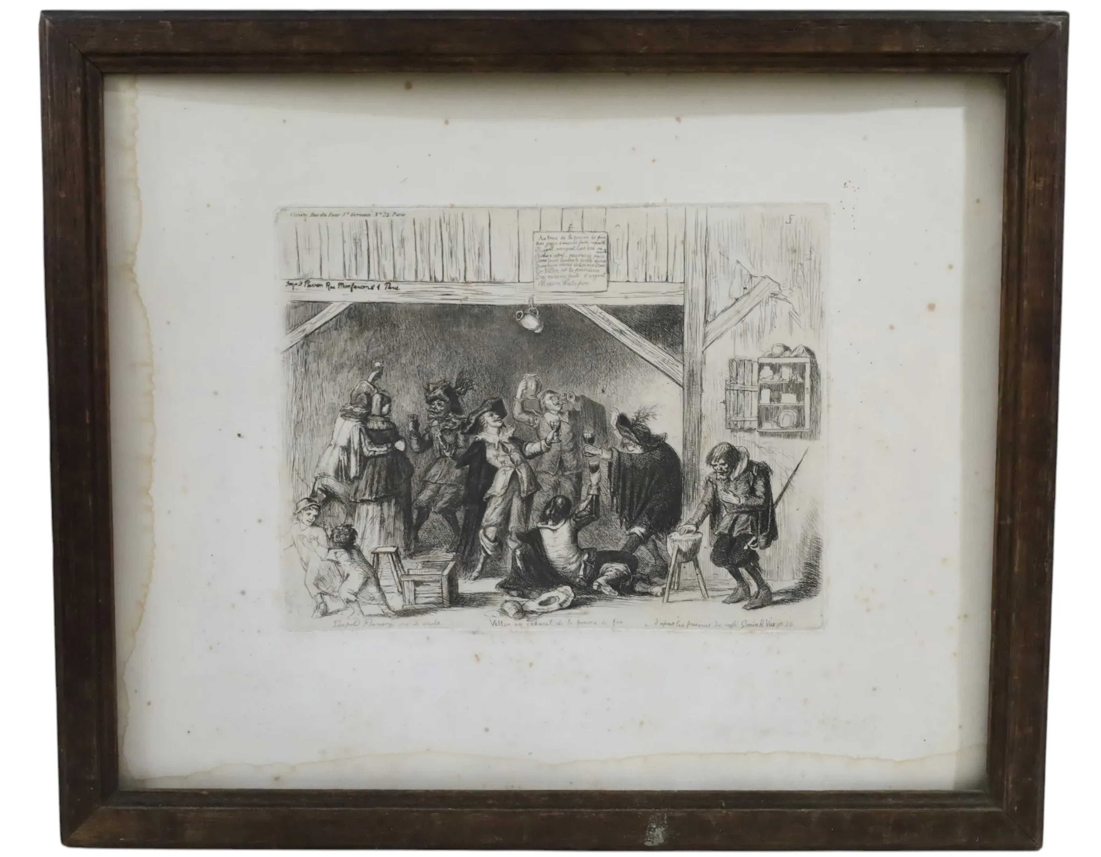 FRANKRIKE/ITALIEN. "Vue de Naples au Chateau Neuf". Kopparstick efter