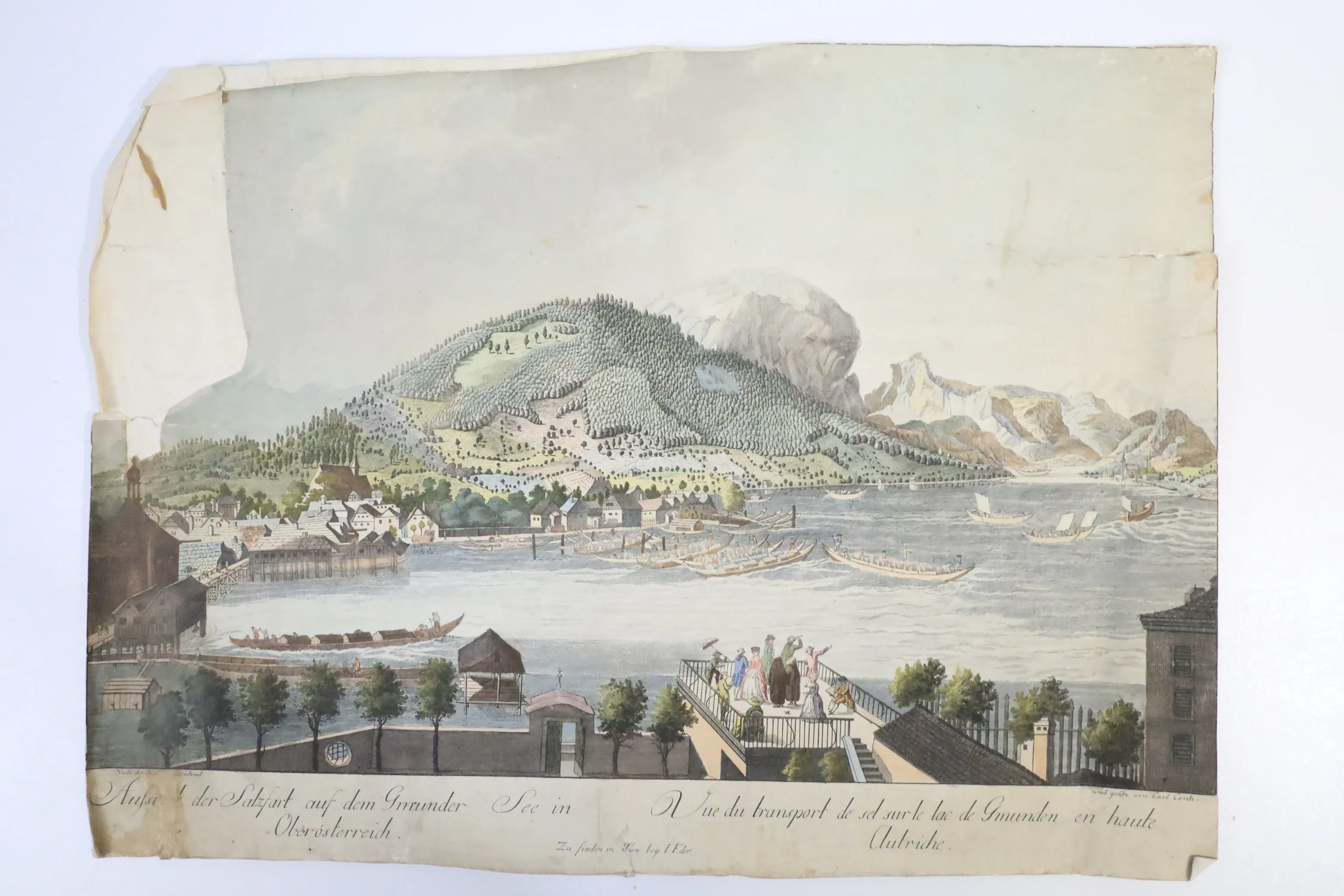 CARL CONTI (1741–1795), handkolorerad etsning, ”Salzfahrt auf dem