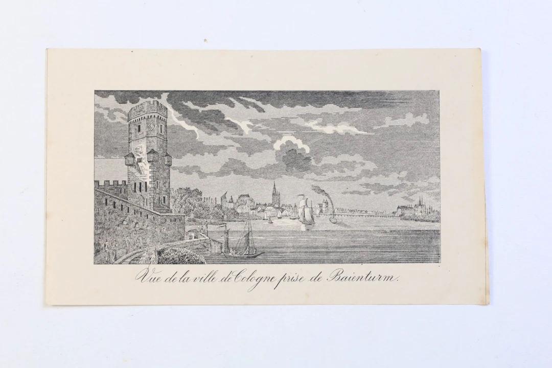TYSKLAND. KÖLN, ”Vue de la ville de Cologne prise de Baienturm”, stålstick