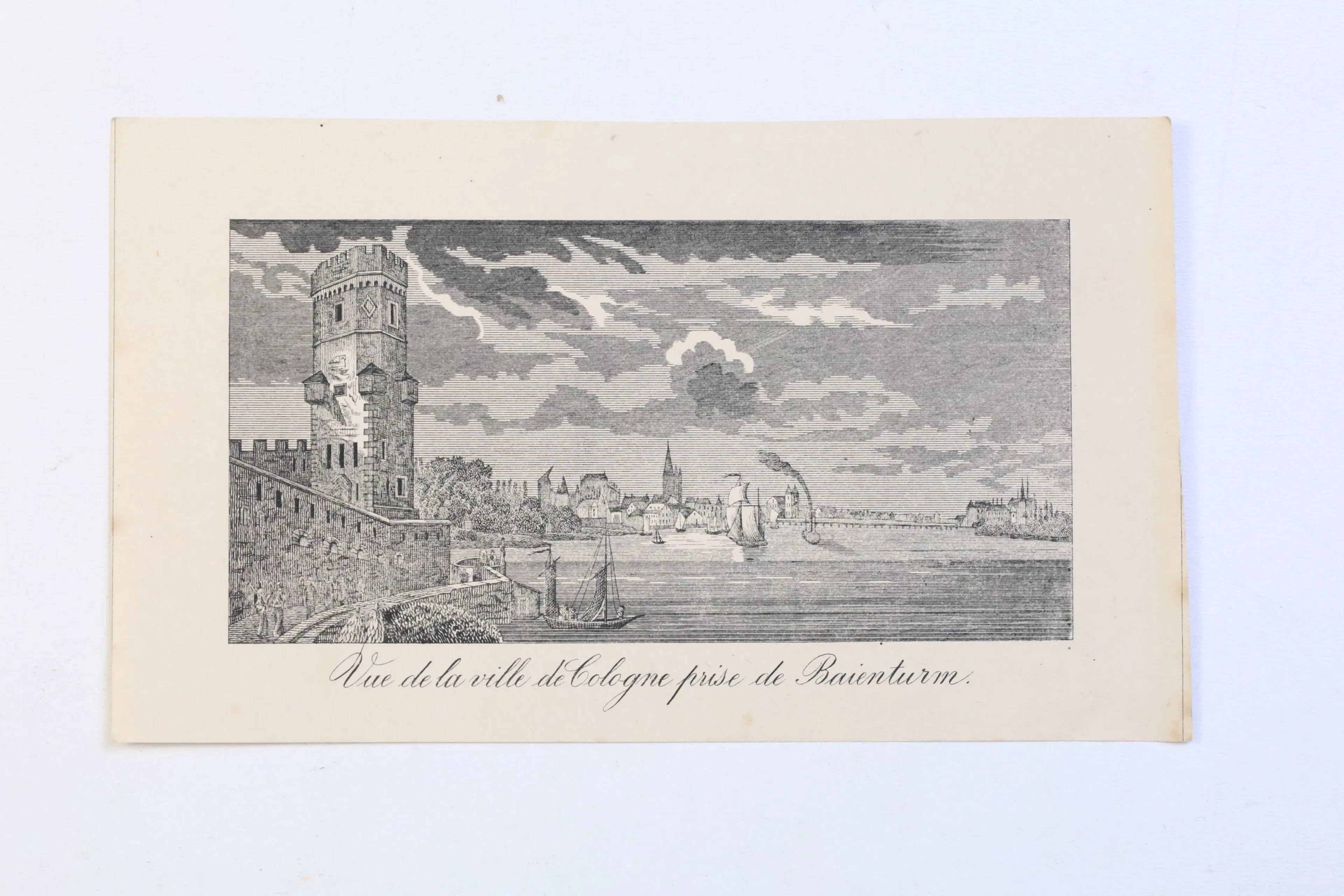 TYSKLAND. KÖLN, ”Vue de la ville de Cologne prise de Baienturm”, stålstick