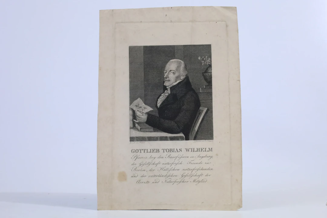 KOPPARSTICK. TYSKLAND, Augsburg, porträtt av Gottlieb Tobias Wilhelm