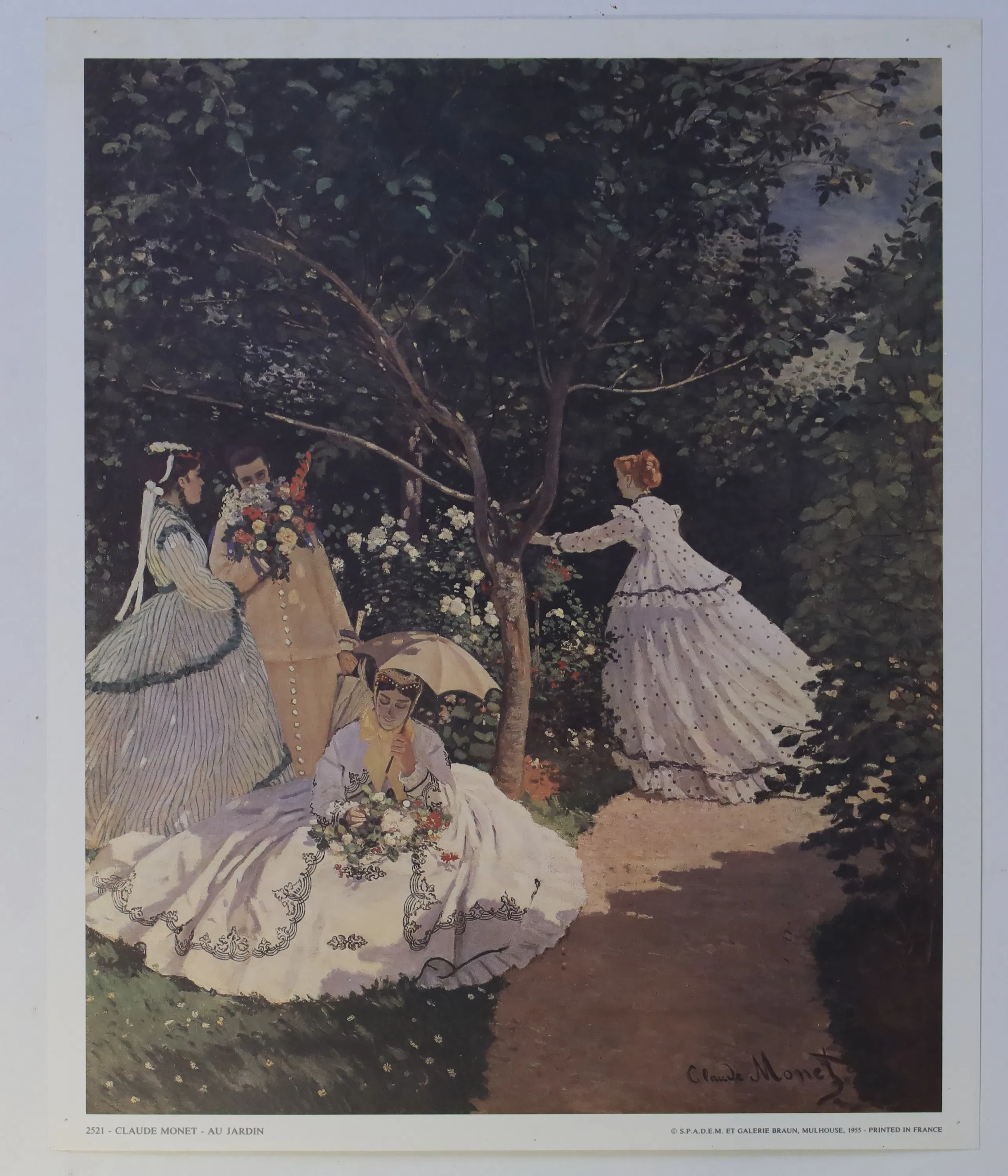 FRANKRIKE – CLAUDE MONET, ”AU JARDIN” (FEMMES AU JARDIN), KONSTREPRODUKTION
