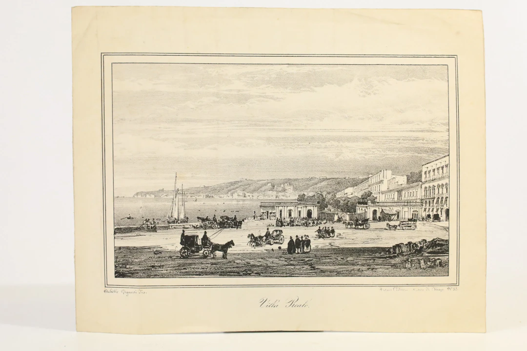 ITALIEN, NEAPEL. ACHILLE GIGANTE (1823–1846), EFTER. ”VILLE REALE”
