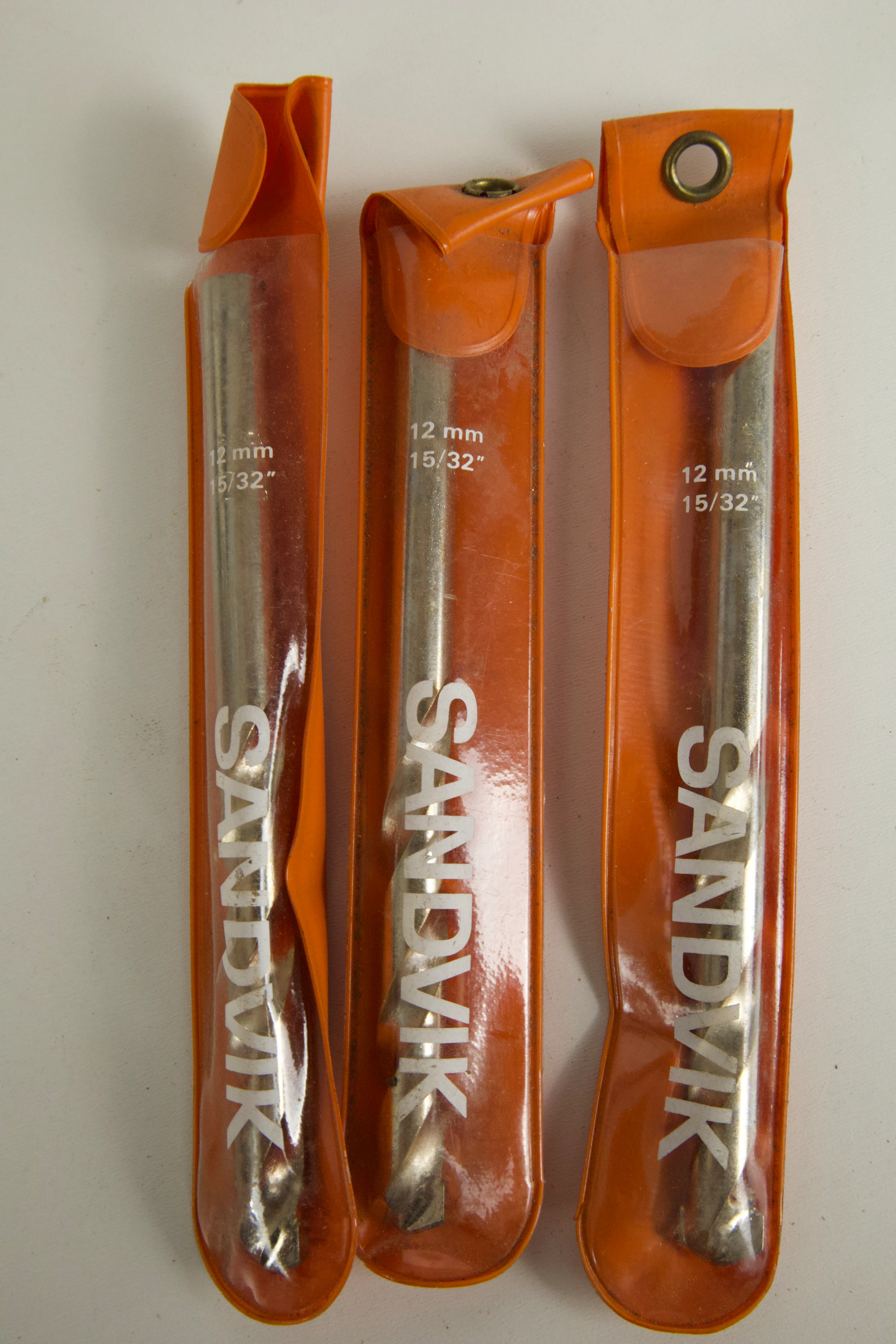 Slagborr / betongborr, 3 st – Sandvik, Ø12 mm (15/32”)