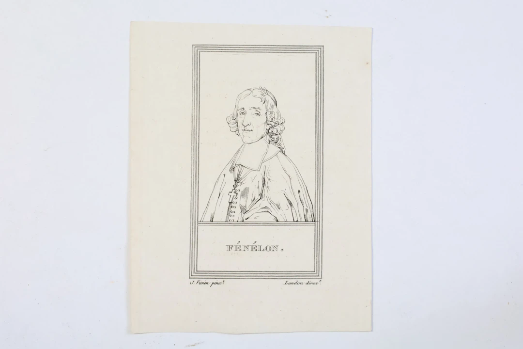 FRANKRIKE, FRANÇOIS FÉNELON, PORTRÄTT EFTER JOSEPH VIVIEN, KOPPARSTICK