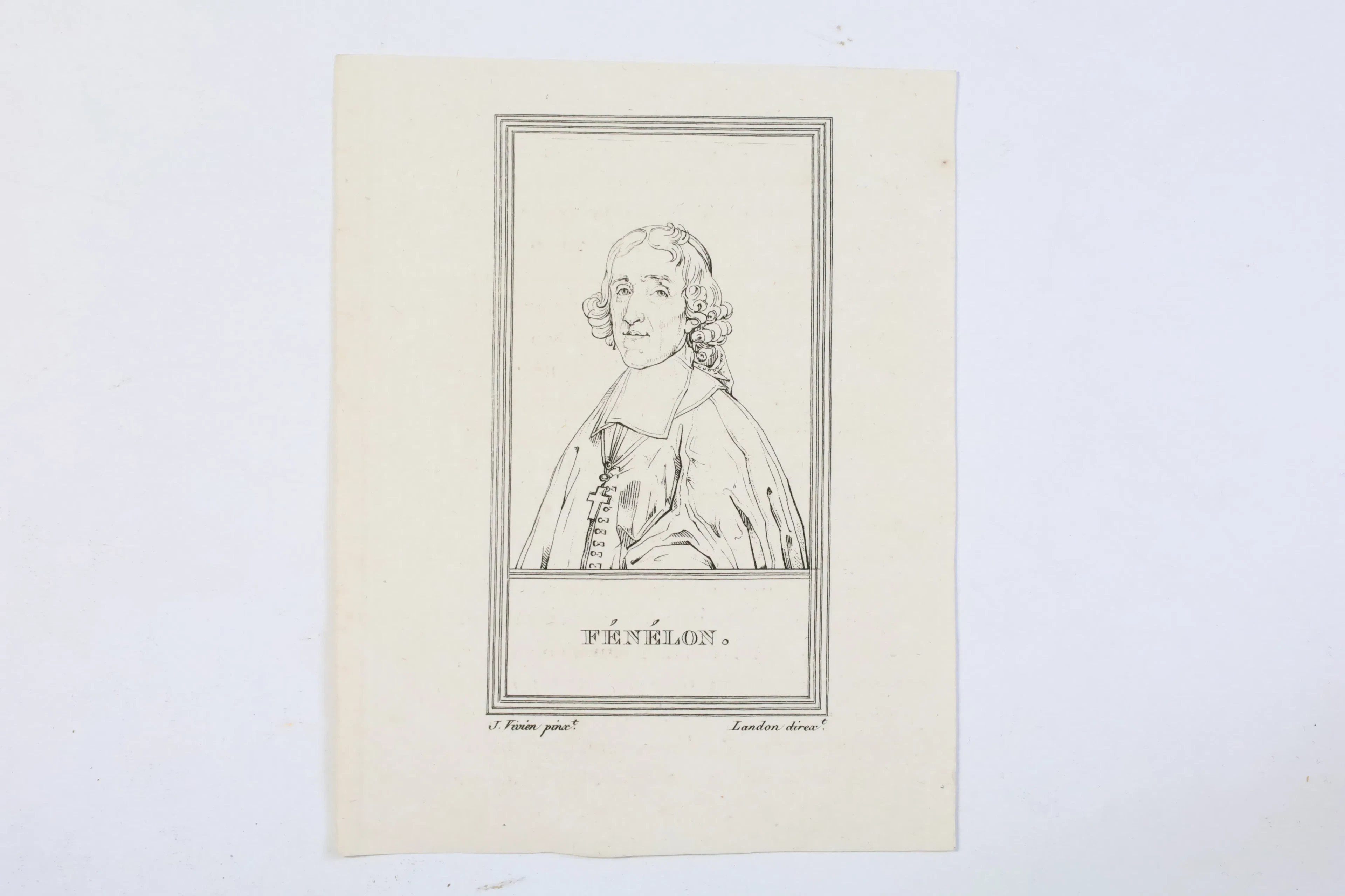 FRANKRIKE, FRANÇOIS FÉNELON, PORTRÄTT EFTER JOSEPH VIVIEN, KOPPARSTICK