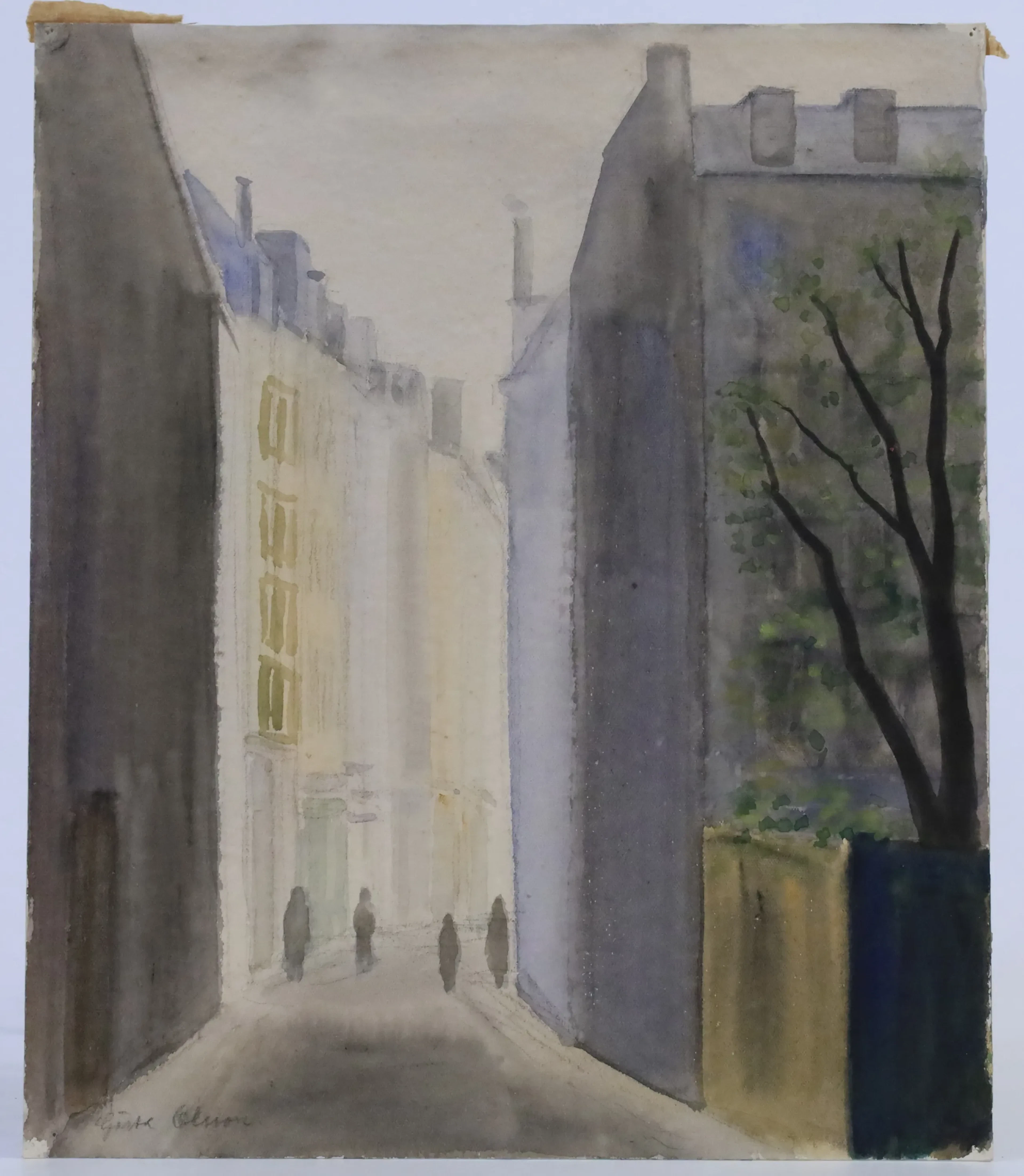 GÖSTA OLSSON, stadsgata, sannolikt Paris.