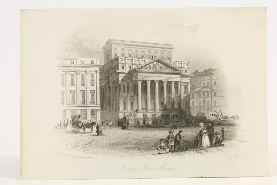 ENGLAND, LONDON. J. & F. HARWOOD, UTGIVARE. ”MANSION HOUSE, LONDON”