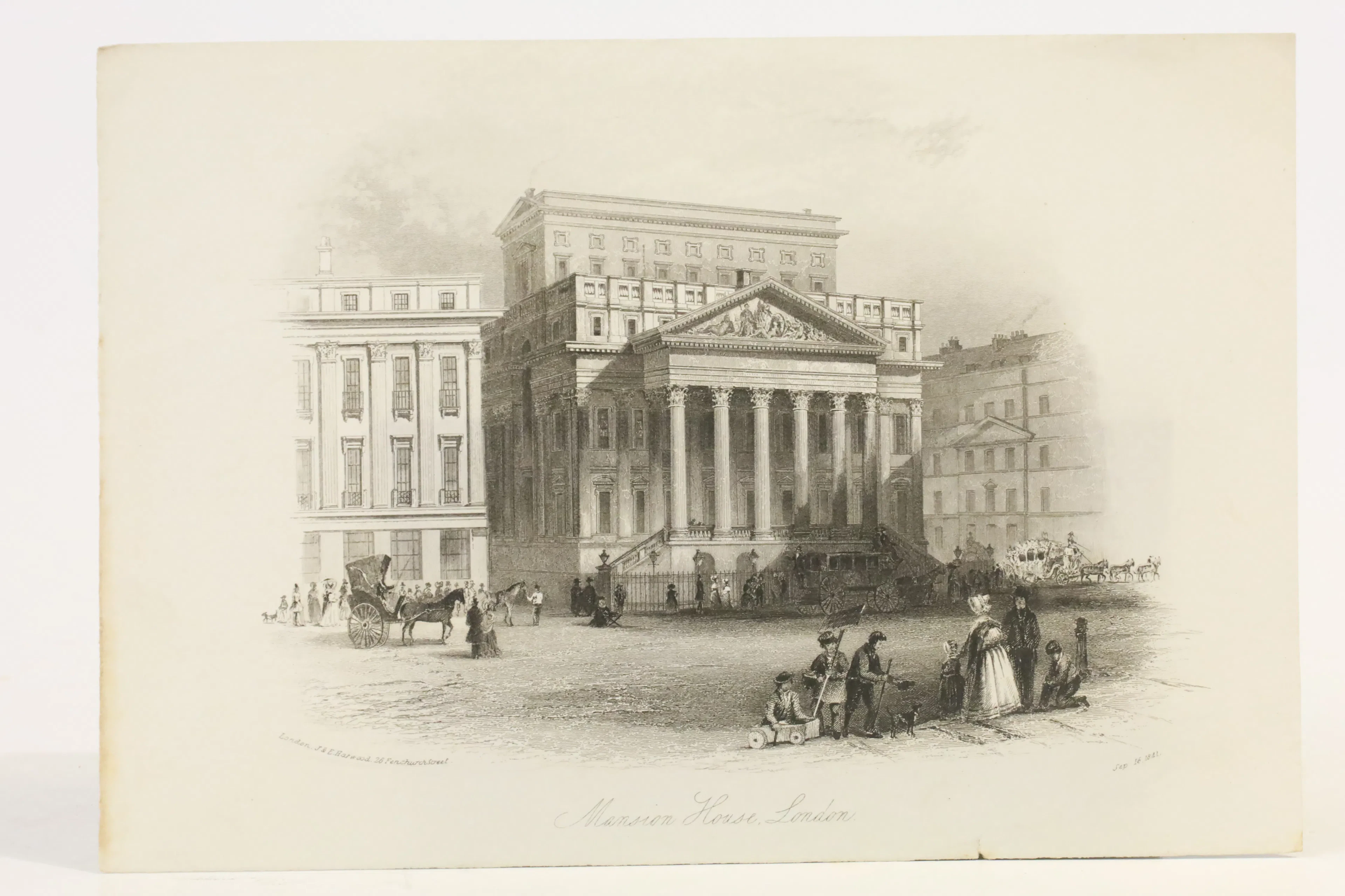 ENGLAND, LONDON. J. & F. HARWOOD, UTGIVARE. ”MANSION HOUSE, LONDON”