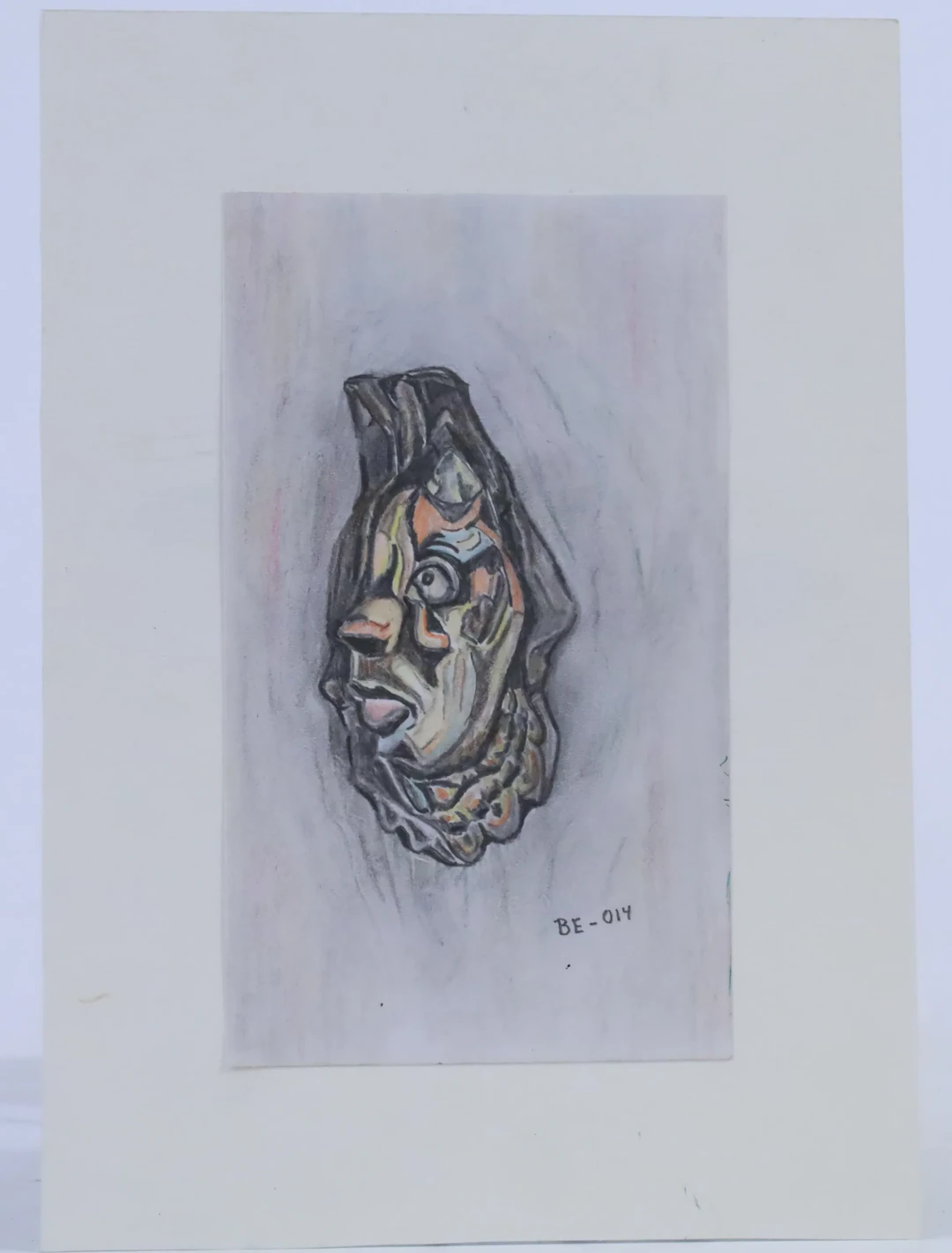 OIDENTIFIERAD KONSTNÄR, 1900-tal, maskstudie, blandteknik