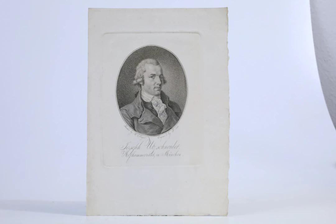 PORTRÄTT. Joseph Utzschneider (1763–1840), kopparstick, 1800-talets