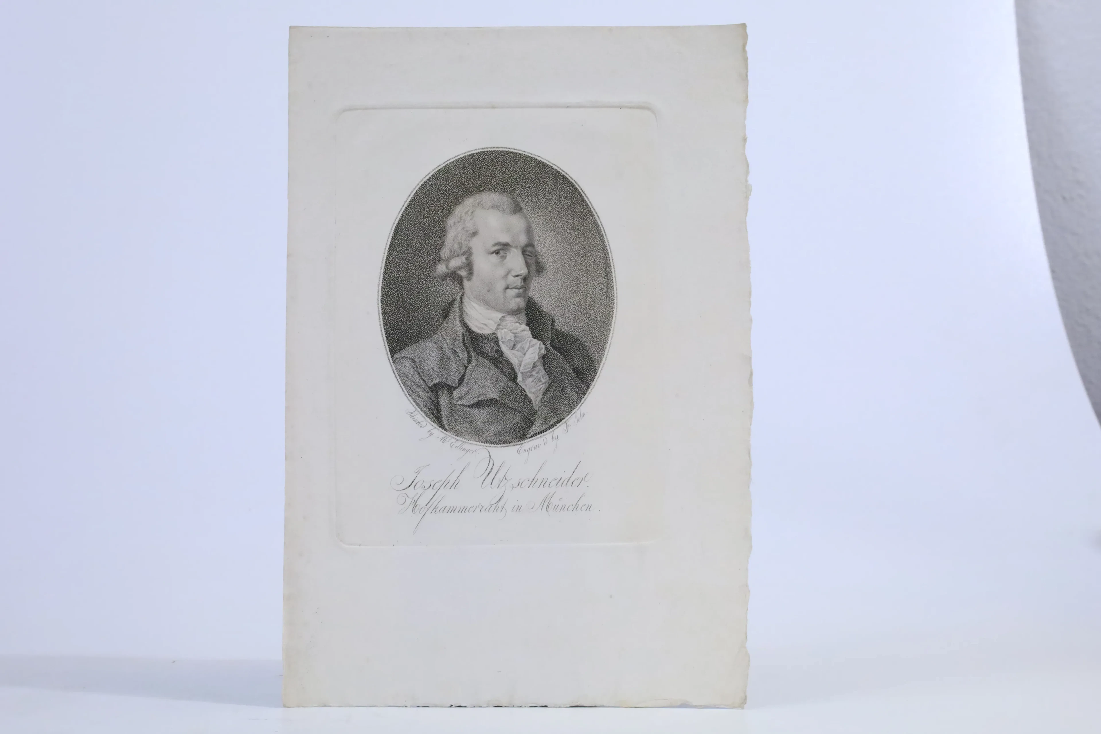 PORTRÄTT. Joseph Utzschneider (1763–1840), kopparstick, 1800-talets