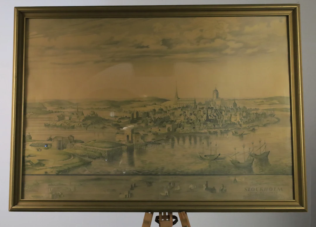 SVERIGE. KNUT LINDHOLM, ”Stockholm under Wasatiden”, flerfärgstryck