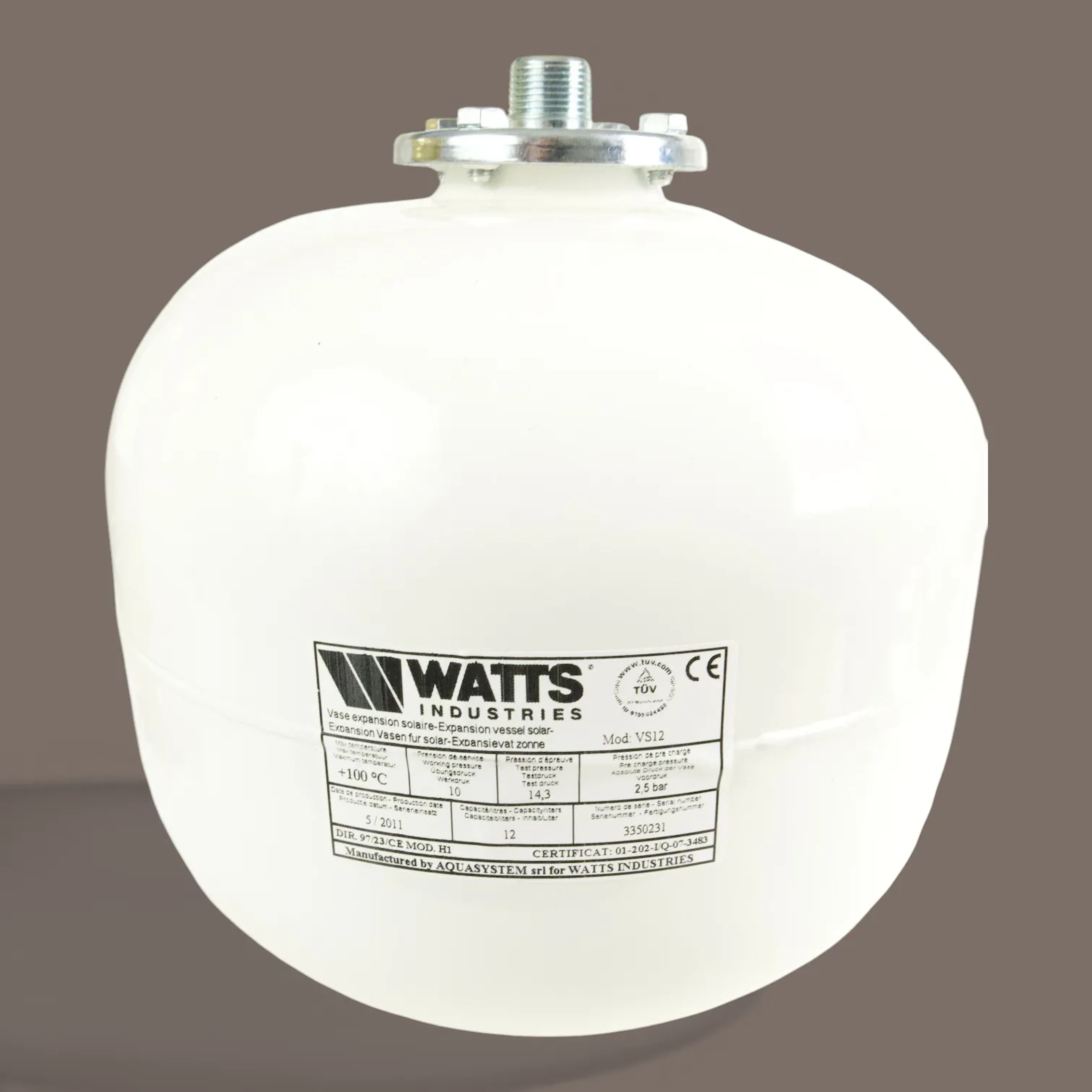 WATTS Industries expansionskärl, VS12, 12 liter