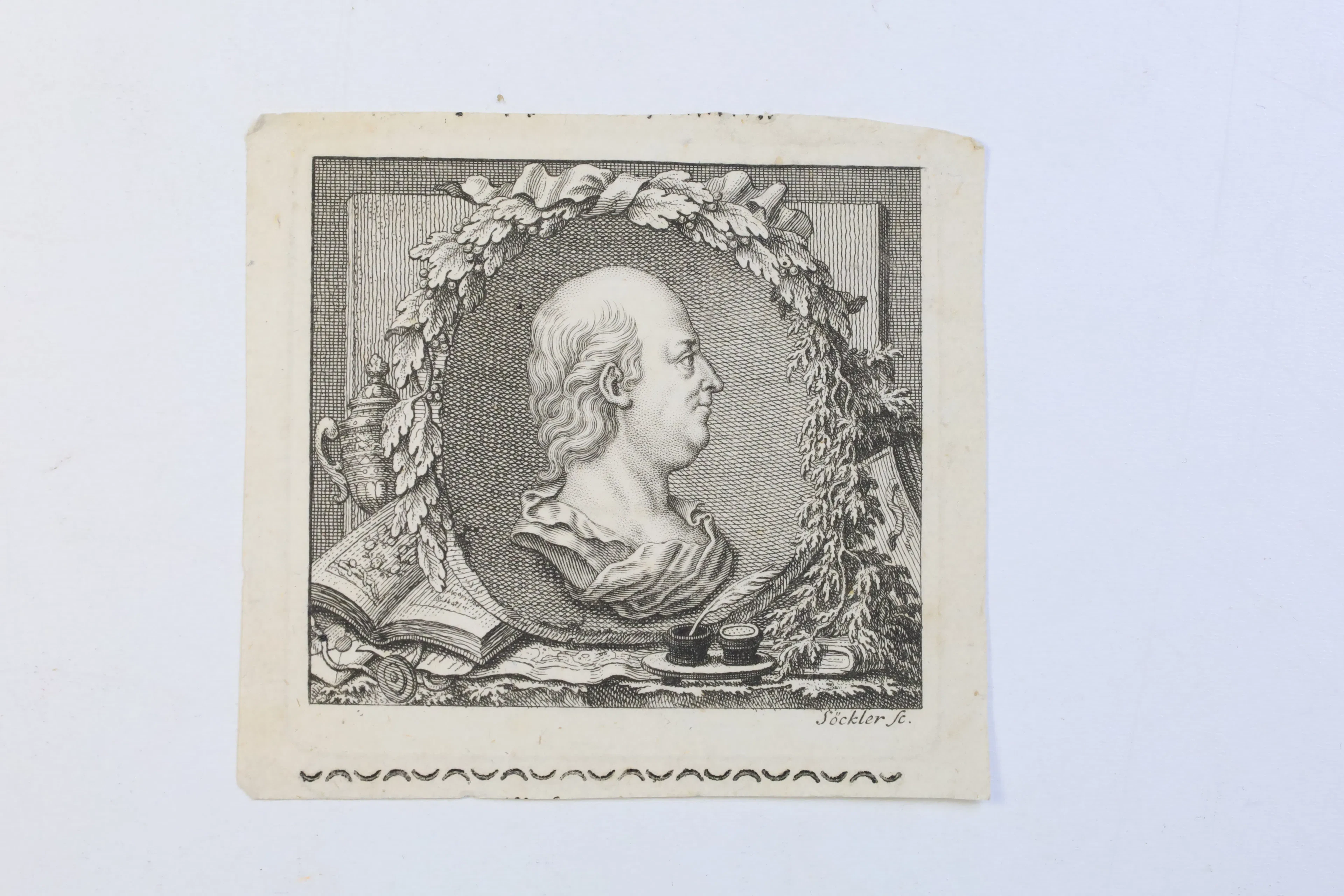 TYSKLAND. JOHANN MICHAEL SÖCKLER (1744–1781), gravör. Porträtt av