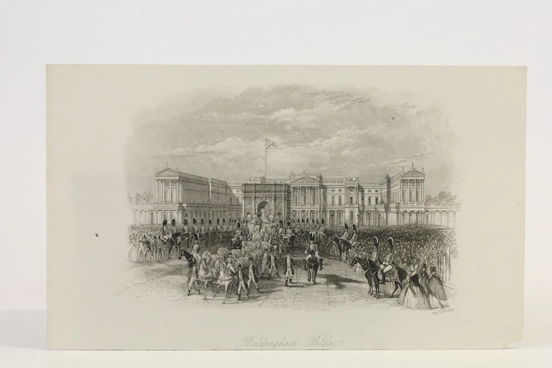 STORBRITANNIEN, LONDON. ”BUCKINGHAM PALACE”, STÅLGRAVYR, 1841.