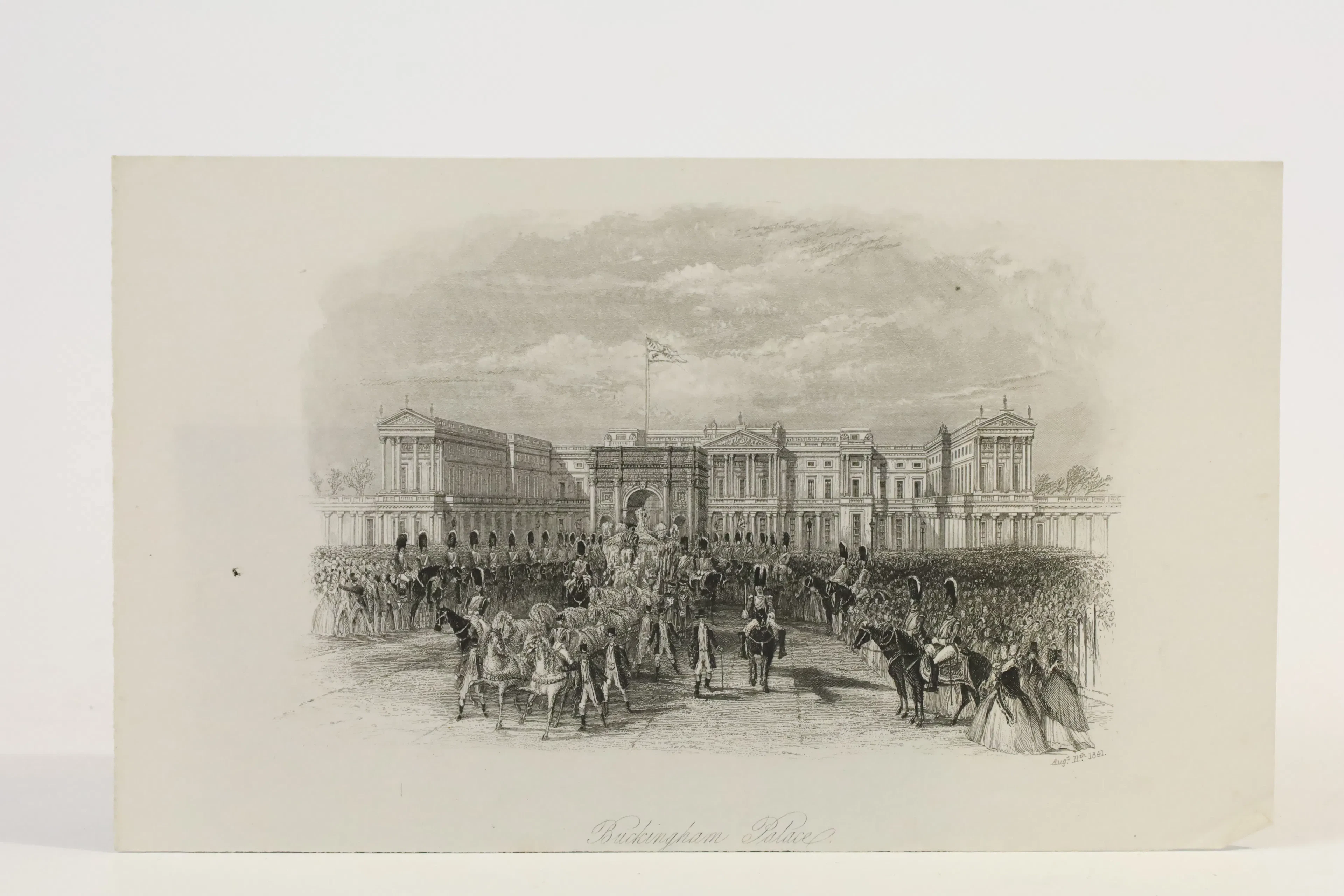 STORBRITANNIEN, LONDON. ”BUCKINGHAM PALACE”, STÅLGRAVYR, 1841.