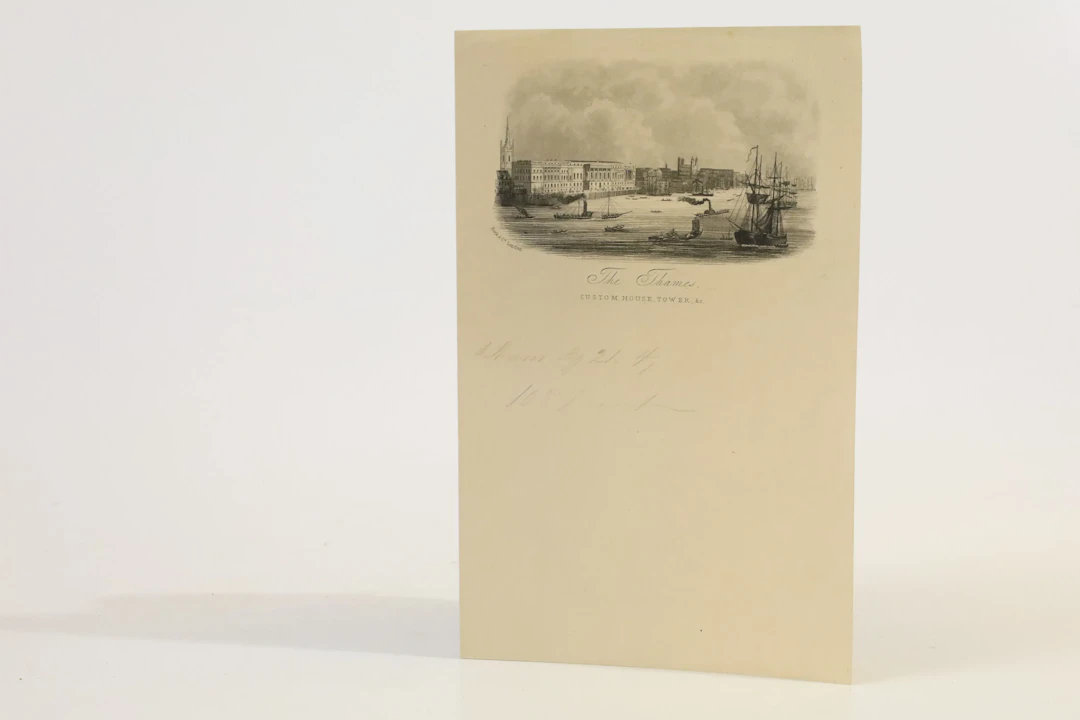 ENGLAND, LONDON. ROCK & CO. ”THE THAMES. CUSTOM HOUSE, TOWER, &c.”
