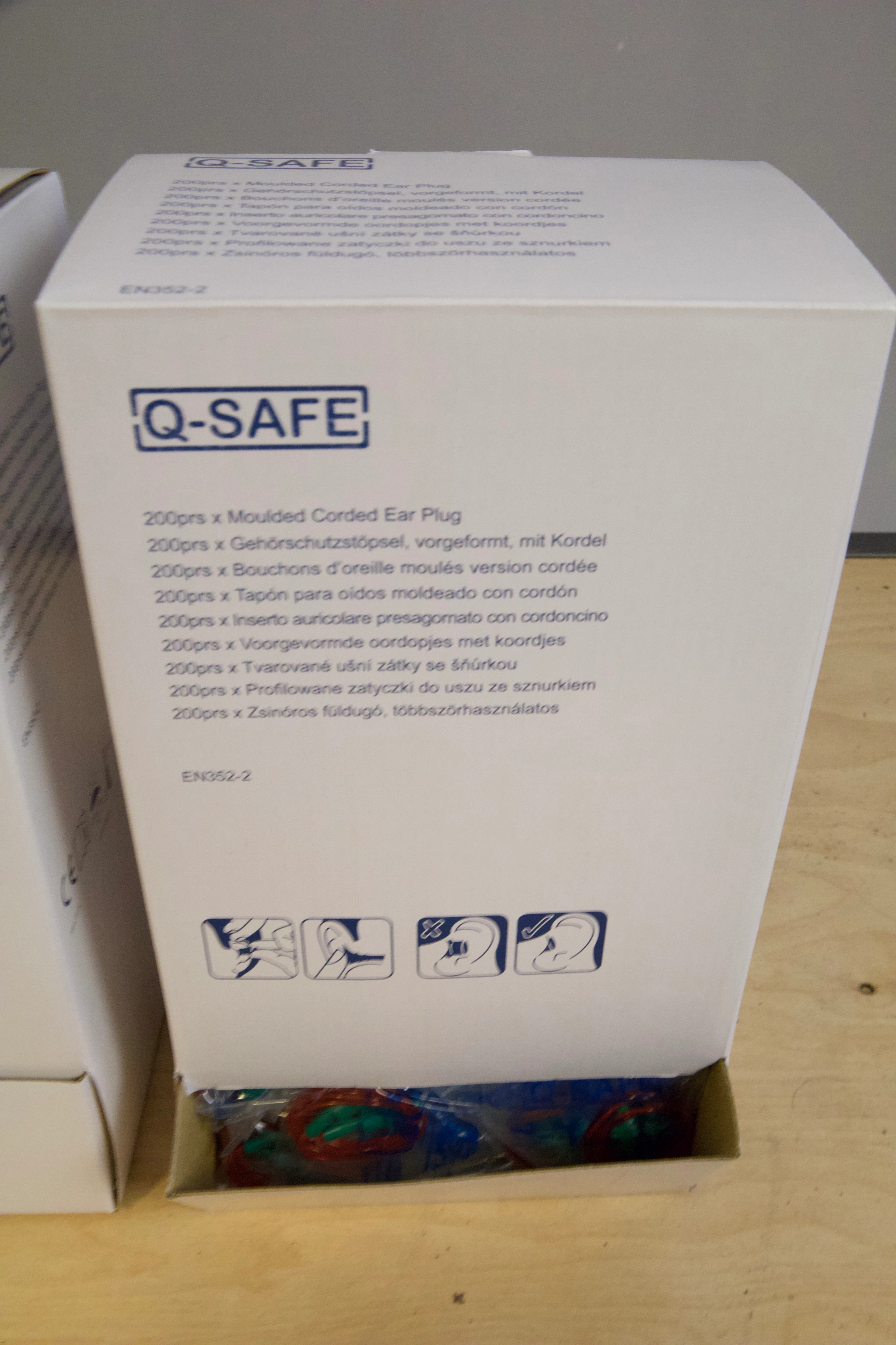 6 KARTONGER MEDHÖRSELPROPPAR, Q-SAFE, 600 st, nya
