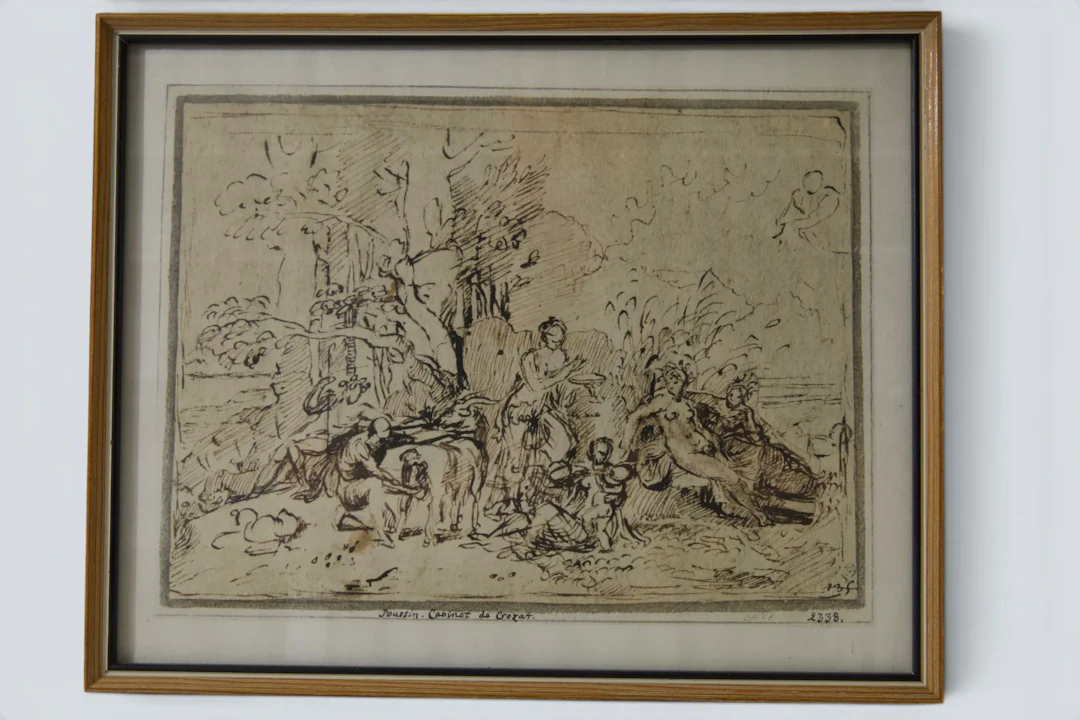 Reproduktion efter fransk 1700-talsteckning, Nationalmuseum
