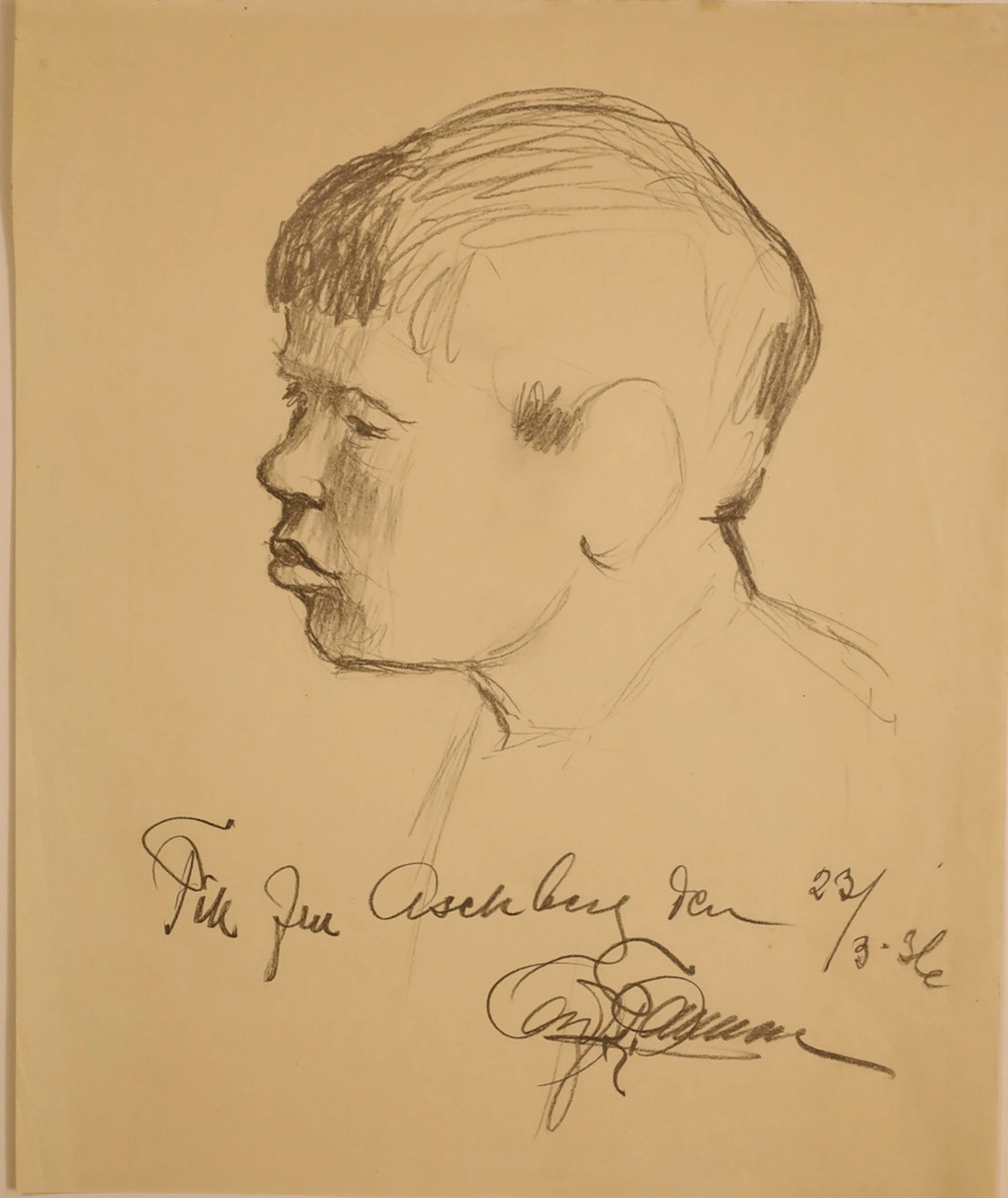 RAGNAR ASCHBERG. Skiss "Till Fru Aschberg den 22/3-36.
