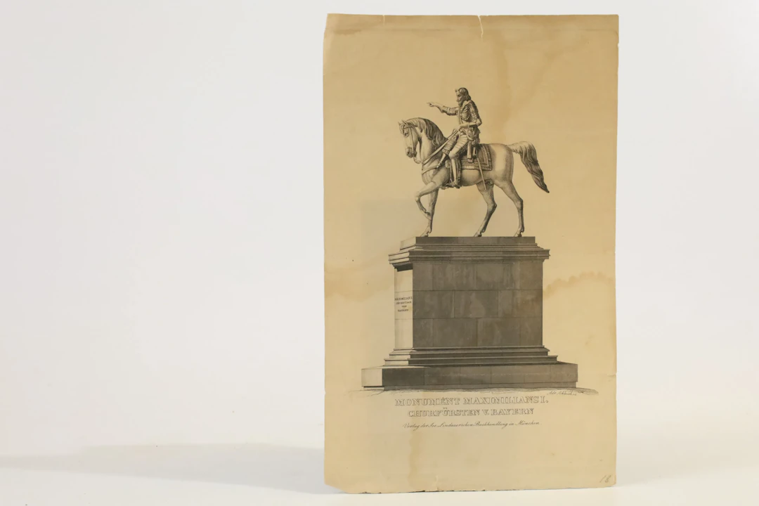 TYSKLAND, MÜNCHEN. ADRIAN SCHLEICH, ”MONUMENT MAXIMILIANS I. CHURFÜRSTEN