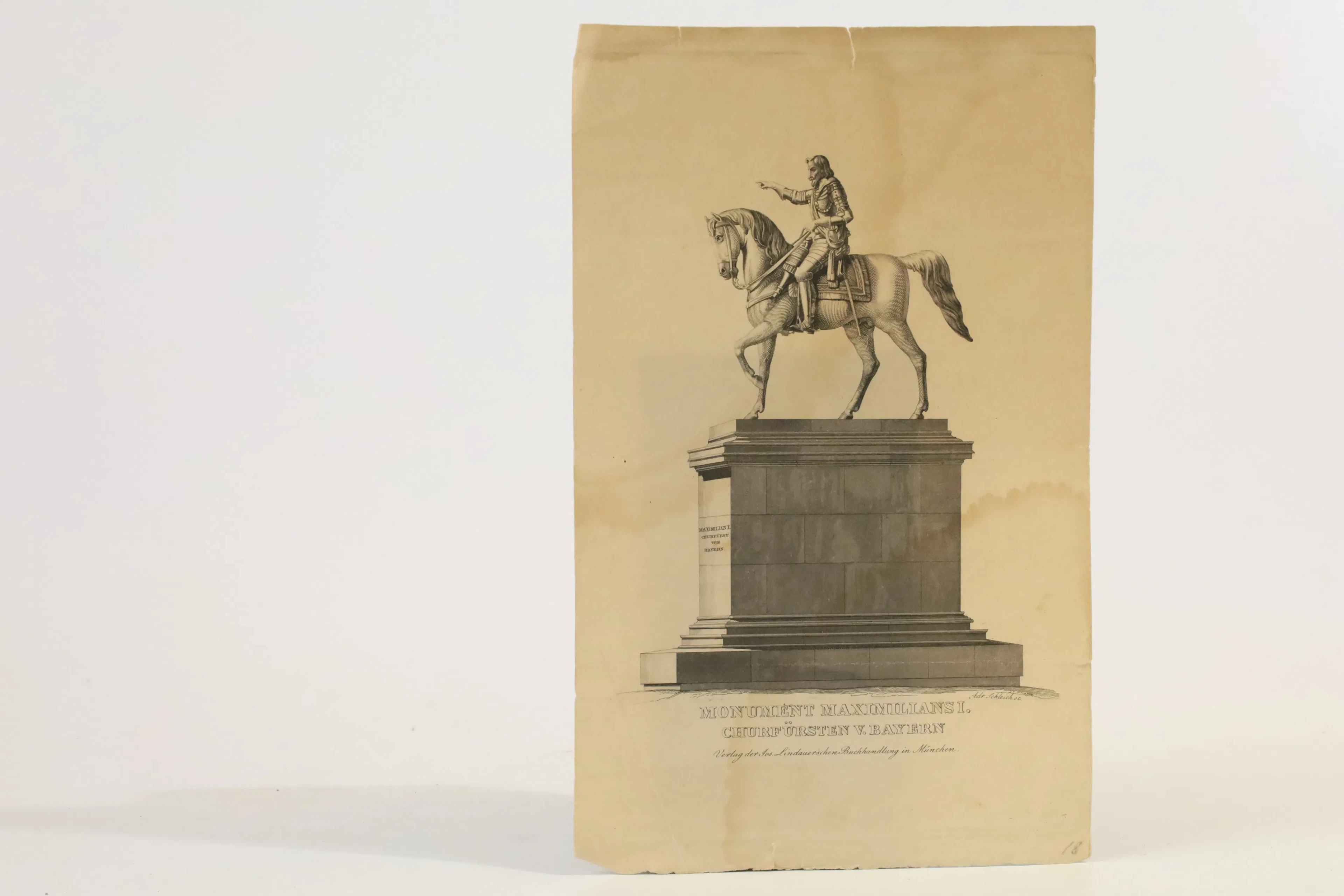 TYSKLAND, MÜNCHEN. ADRIAN SCHLEICH, ”MONUMENT MAXIMILIANS I. CHURFÜRSTEN