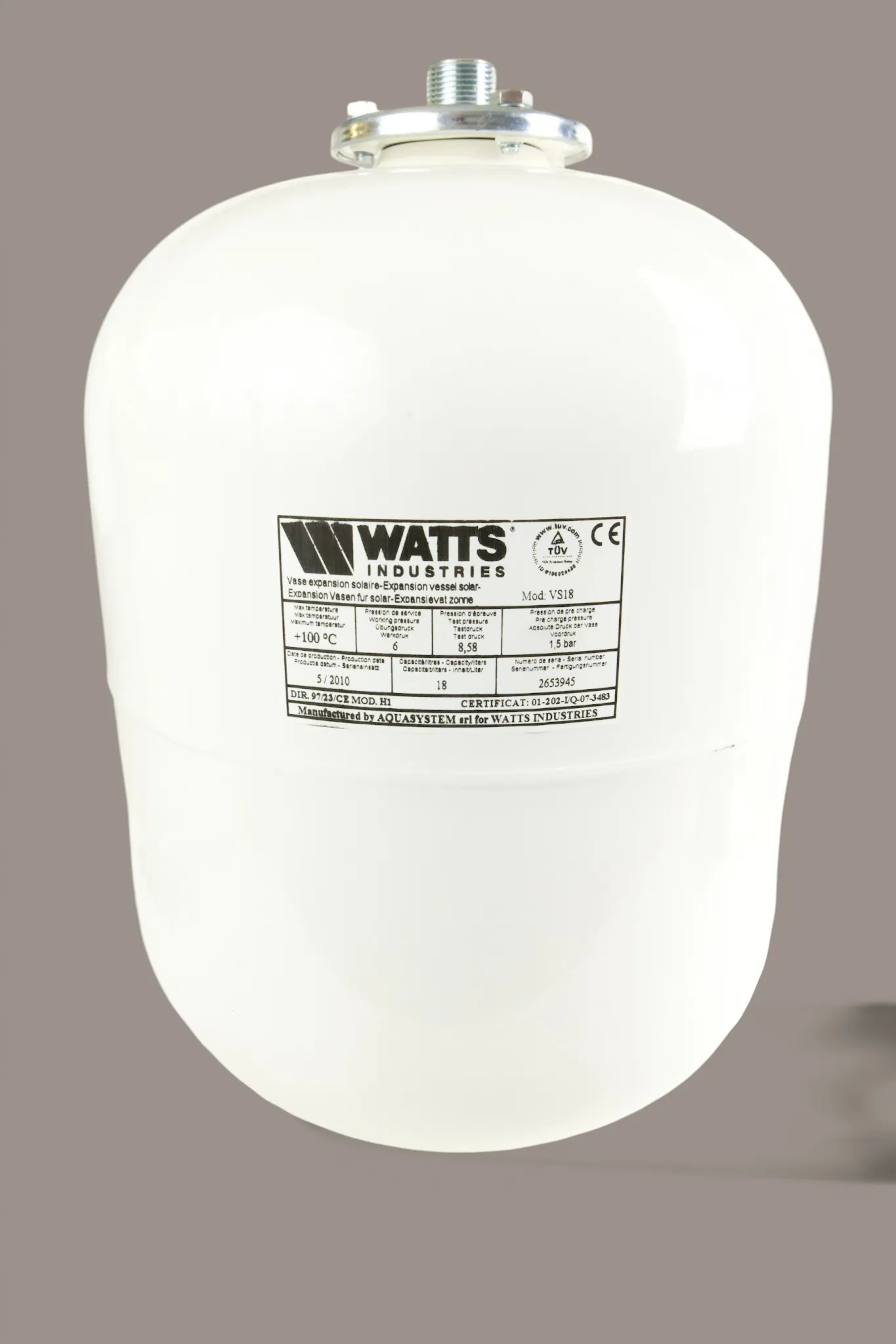 Watts Industries – expansionskärl modell VS18, 18 liter